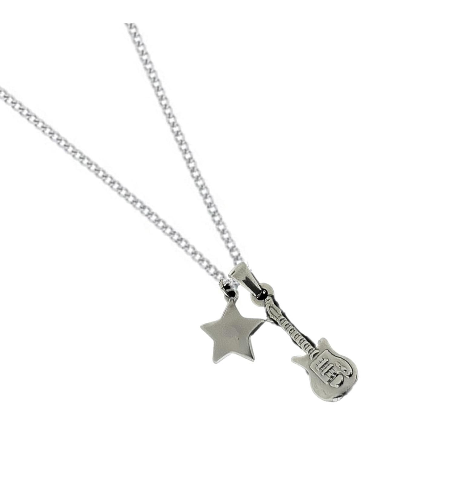 Oralgo Guitar Star Collarbone Chain Necklace | Adjustable Metal Music-Inspired Jewelry for Women - Buy Online on GoSupps.com