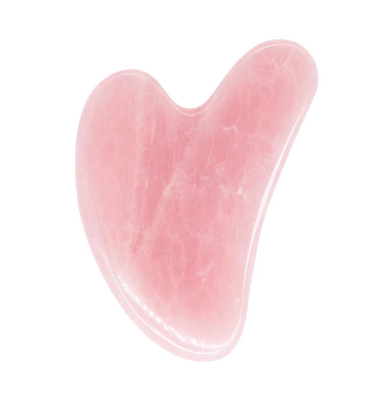 Rose Quartz Gua Sha Massage Tool for Facial & Body Spa | Jade Stone Gua-Sha Treatment for Trigger Point Acupressure Relief - Buy Online on GoSupps.com