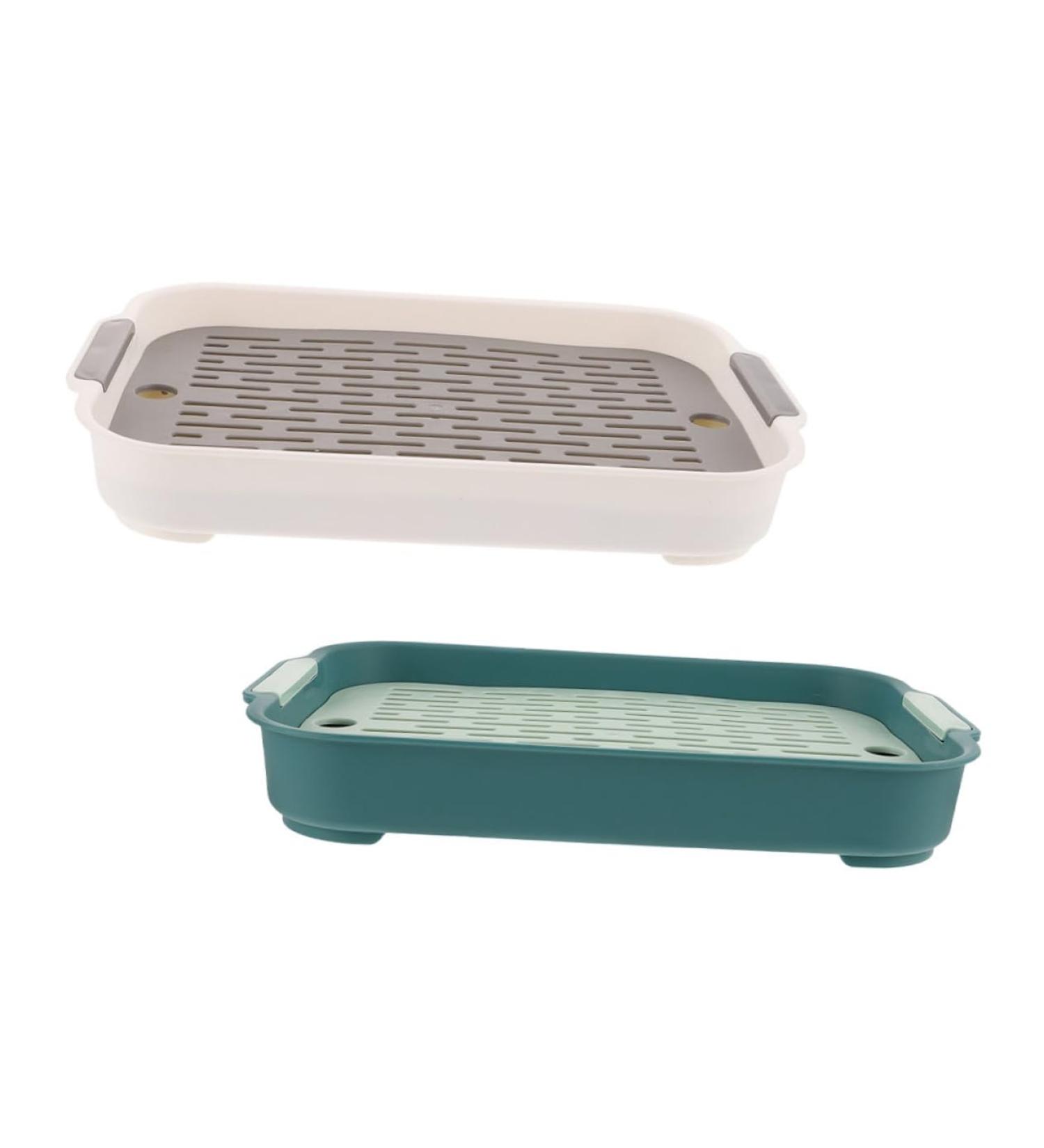 COLLBATH 2pcs Box Rabbit Toilet Cage Small Animal Litter Cage - Fall Bunny Potty Hamster Bedding Pp 27X18.8X4CM As Shown 3 - Buy Online on GoSupps.com