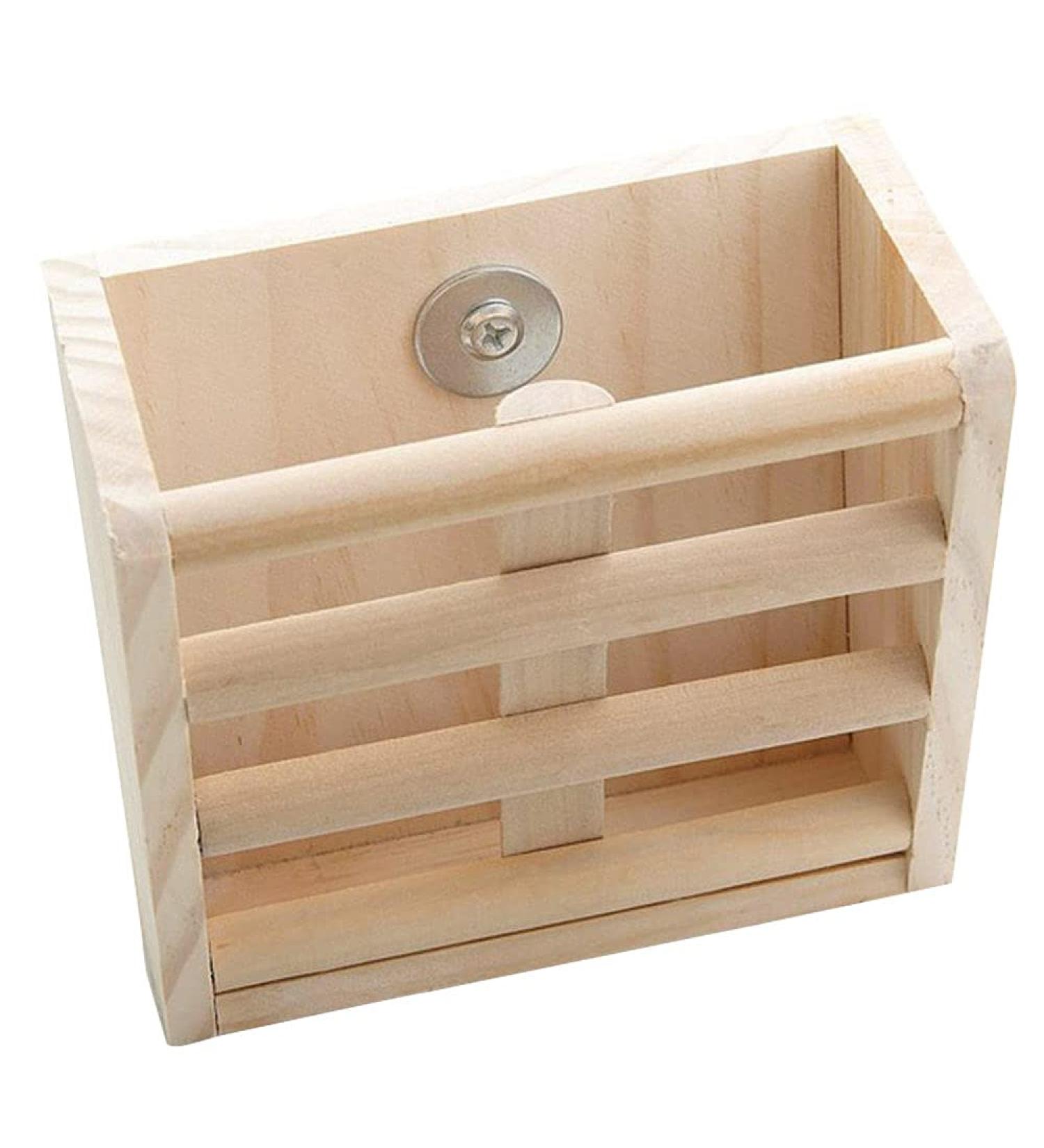 ANCLLO Rabbit Hay Feeder Rack Wooden Wall-mountable Hay Manger for Small Pets Bunny Chinchilla Guinea Pigs - Buy Online on GoSupps.com