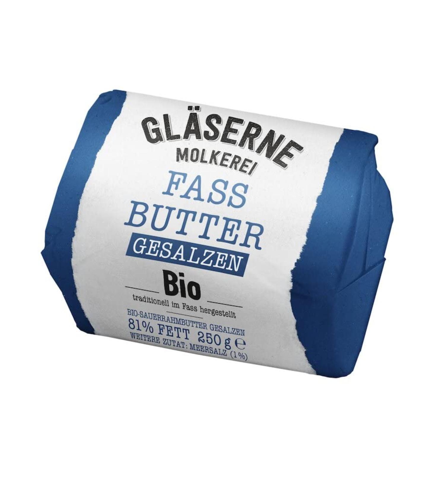 Gl serne Molkerei GM Organic Barrel Butter Salted Sour Cream (6 x 250 gr) 250 g (Pack of 6)