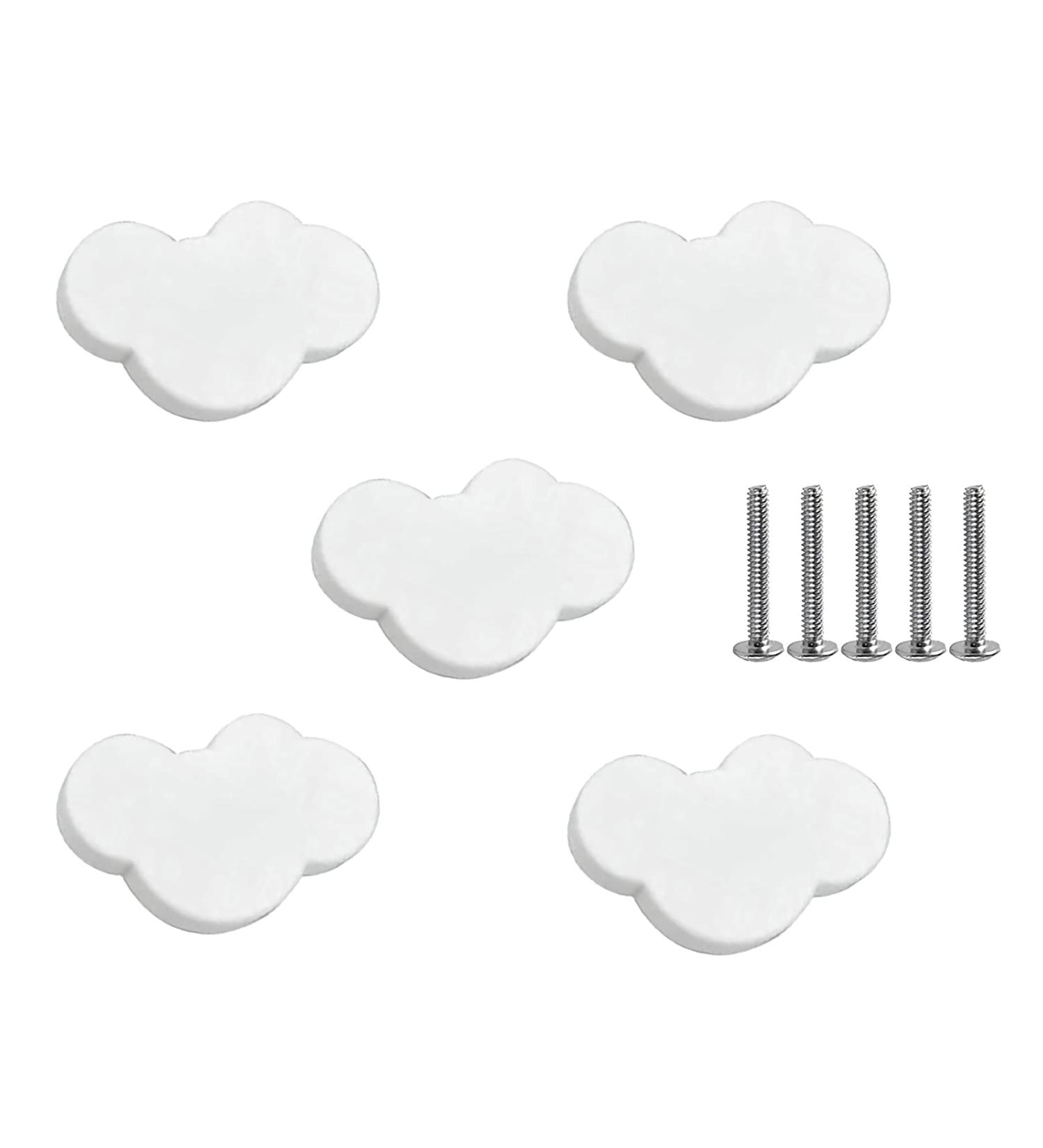 Buy Decvamix 5-Piece Cute White Cloud Silicone Buttons | Shockproof Furniture & Cabinet Drawer Accessories for Kids - Buy Online on GoSupps.com