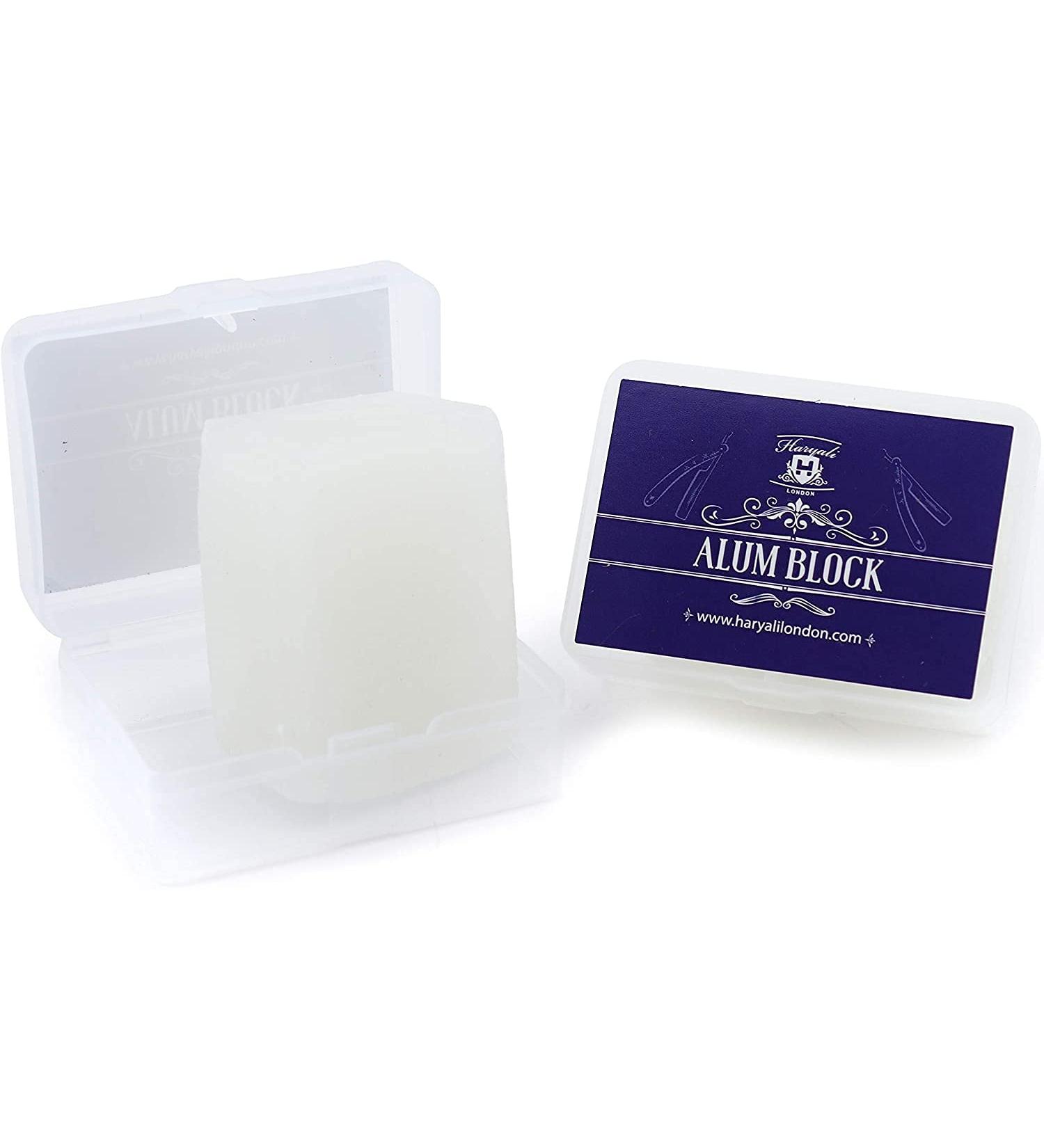 Haryali London Alum Block - Antiseptic Shaving Accessory for Men and Women - Soothing After Shave Balm in Clear Plastic Case - Small Size - All Skin Types - 1 Count - Buy Online on GoSupps.com