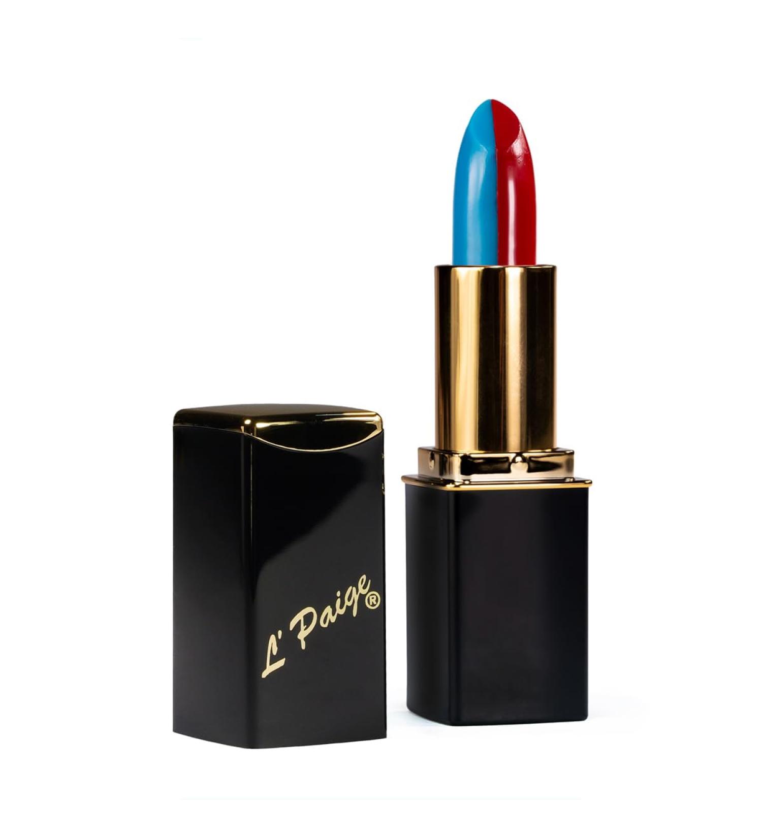 L Paige L17 - CARDINAL RED/BLUE Split-Stick Lipstick | Long-lasting Moisturizing Aloe Vera Formula - International Shipping Available - Buy Online on GoSupps.com