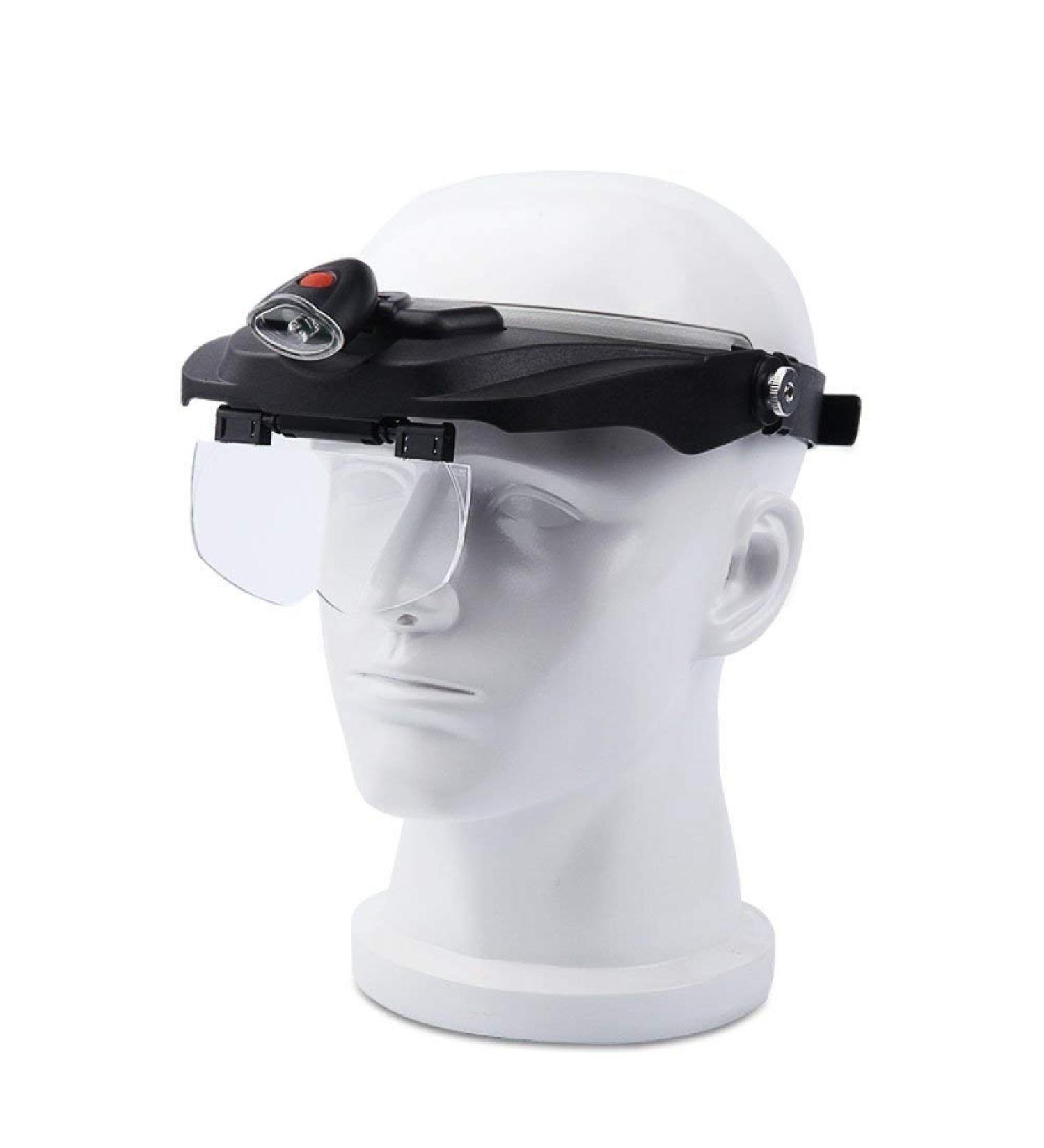 1.2X 1.8X 2.5X 3.5X Headmounted Magnifying Glass with Led Lights for Old Man Reading Hd Repair Engraving Mobile Phone Clock Optical Lens Illuminated Magnifier Good Times - Buy Online on GoSupps.com