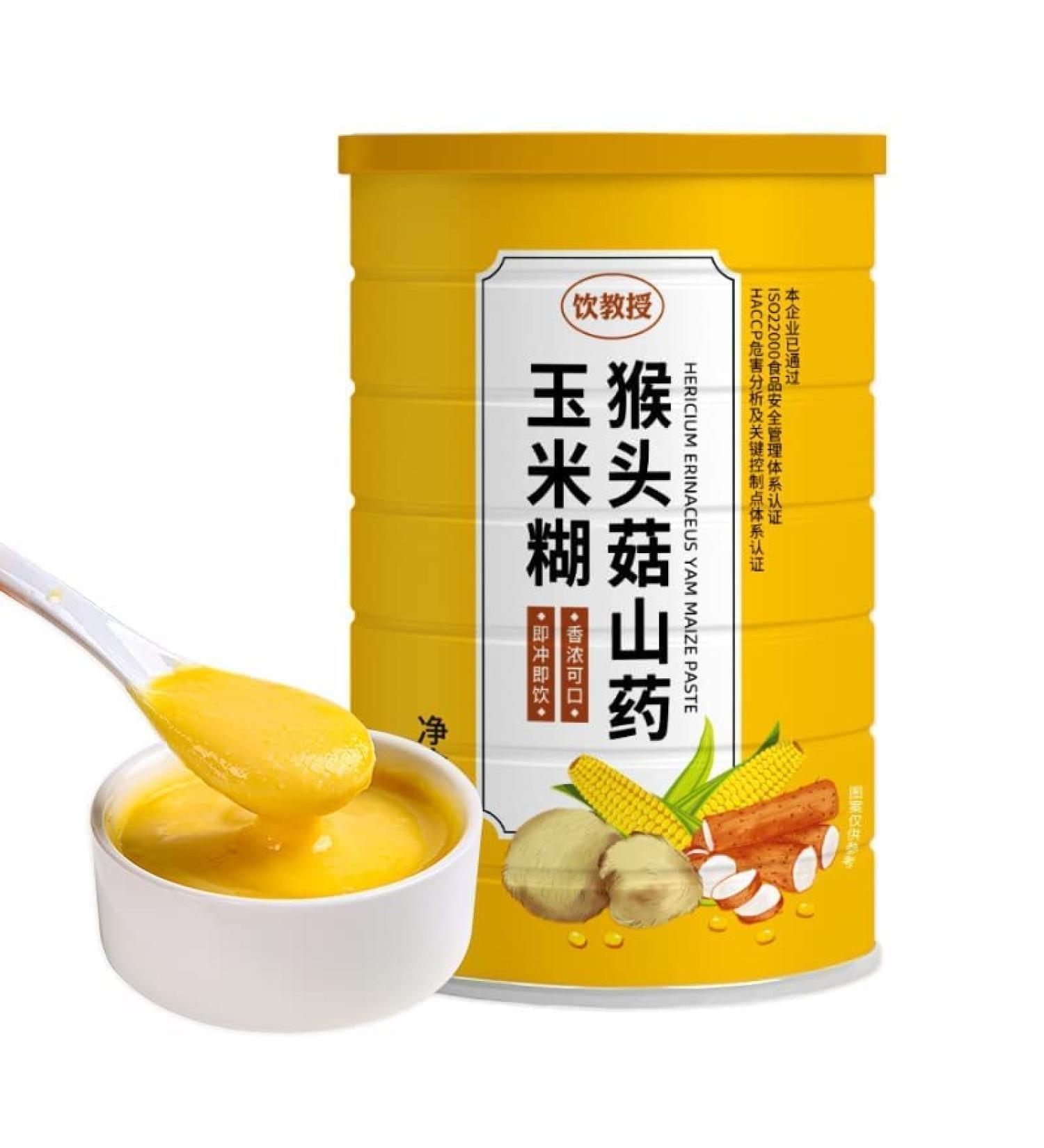 Hericium Erinaceus Yam Corn Flour 300g/can Corn Soup Pure Grains and Cereals As Meal Substitute Nutritious Breakfast Meal Substitute Instant Boiled Satiated Vegetables (1 CAN) - Buy Online on GoSupps.com