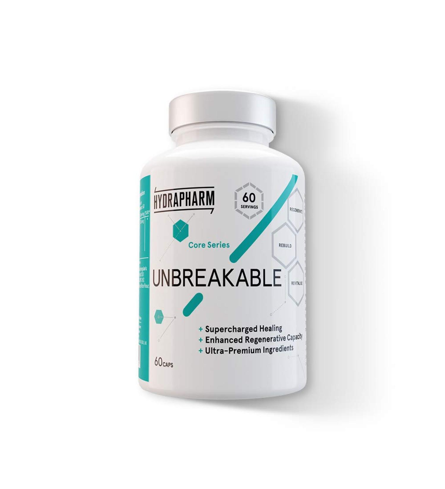 Hydrapharm Unbreakable BPC-157 60 Capsules - Joint & Muscle Healing Formula - Buy Online on GoSupps.com