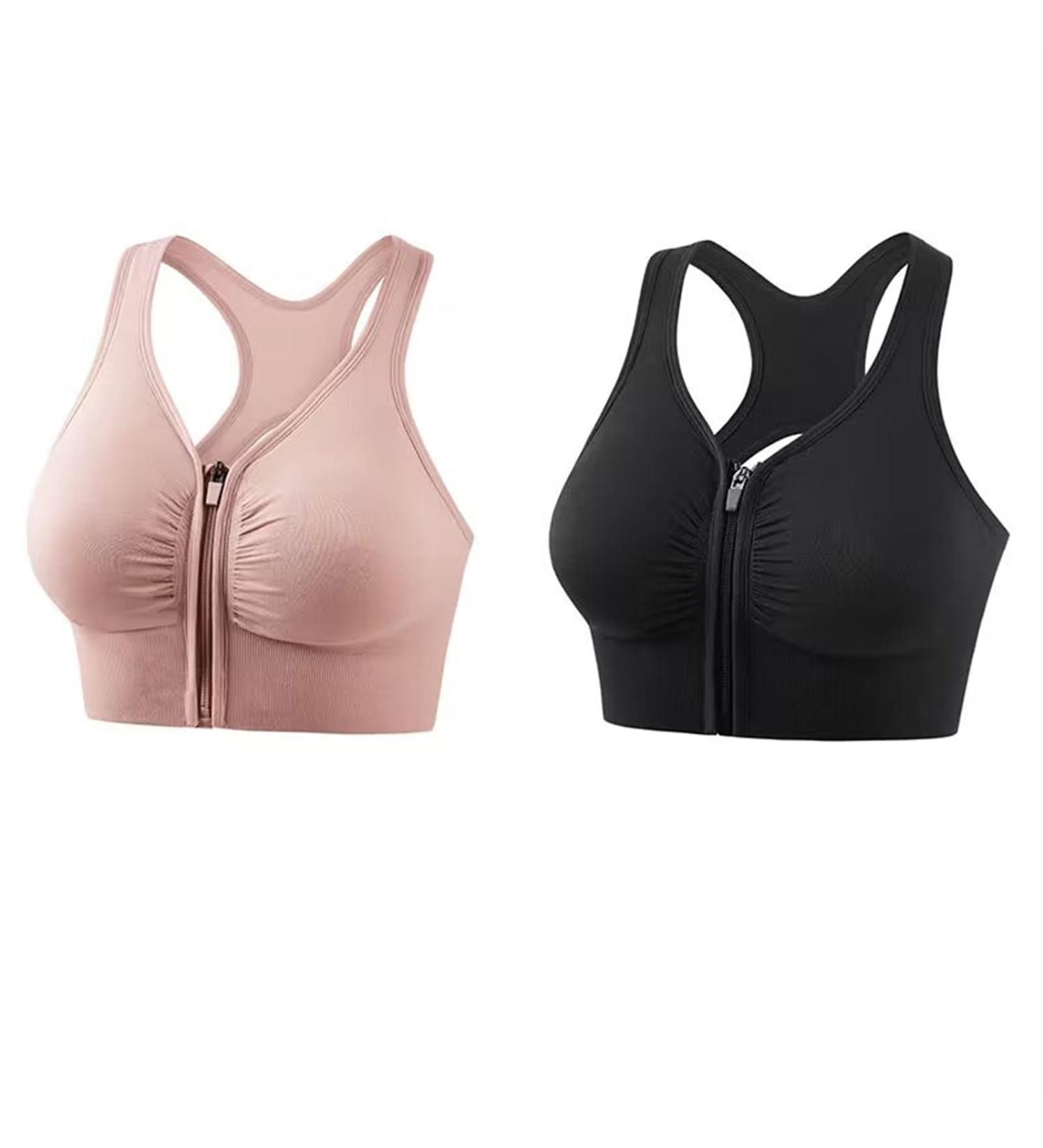 Buy XWSM Women's Sport Bras - Front Zipper Yoga BH Full Support Wirefree Vest Top - XXL/XX-Large | International Shipping Available - Buy Online on GoSupps.com