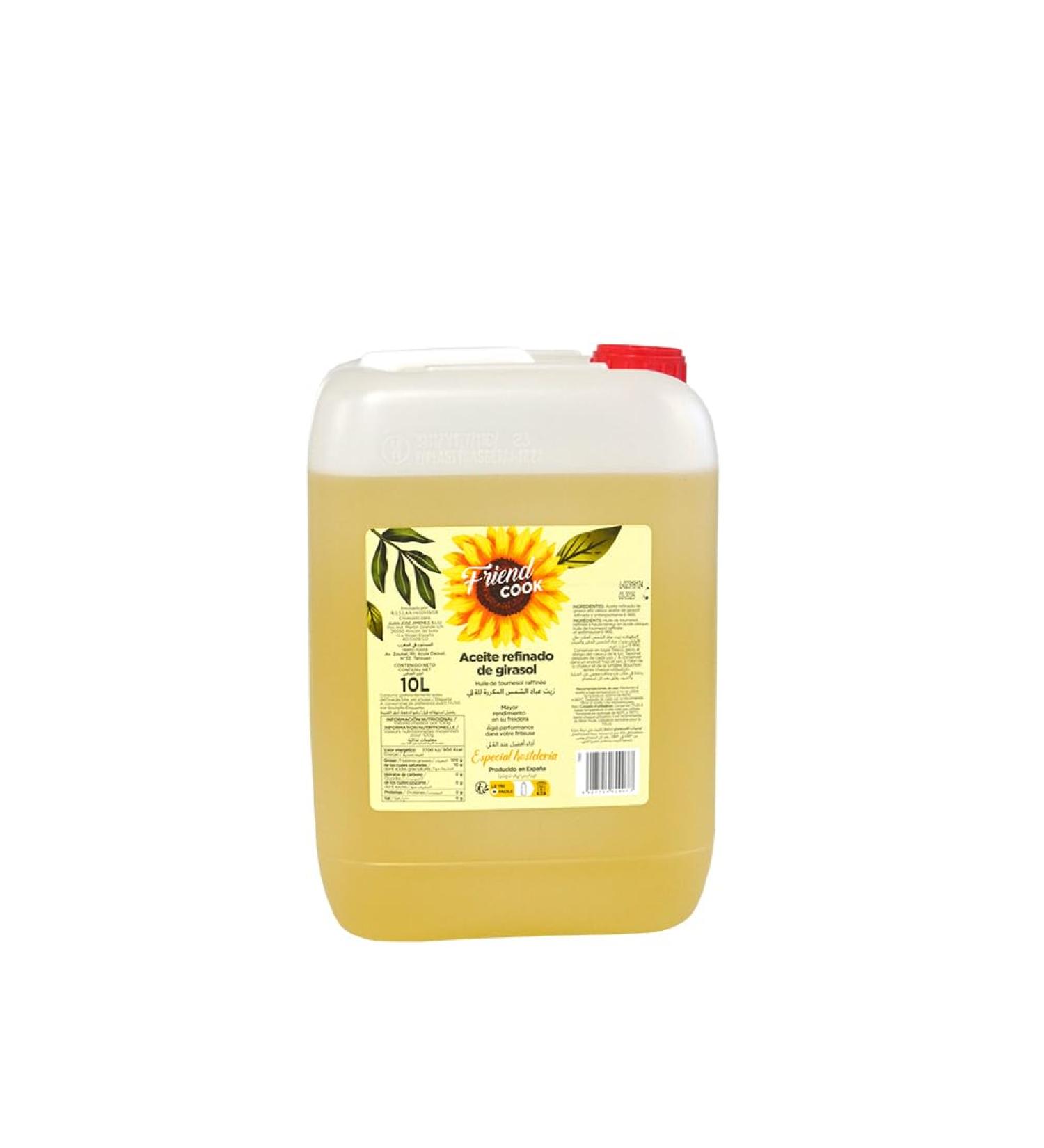 Spanish 100% Pure refained high oleic sunflower oil frying & cooking baking salads crisp and dry oil 10L