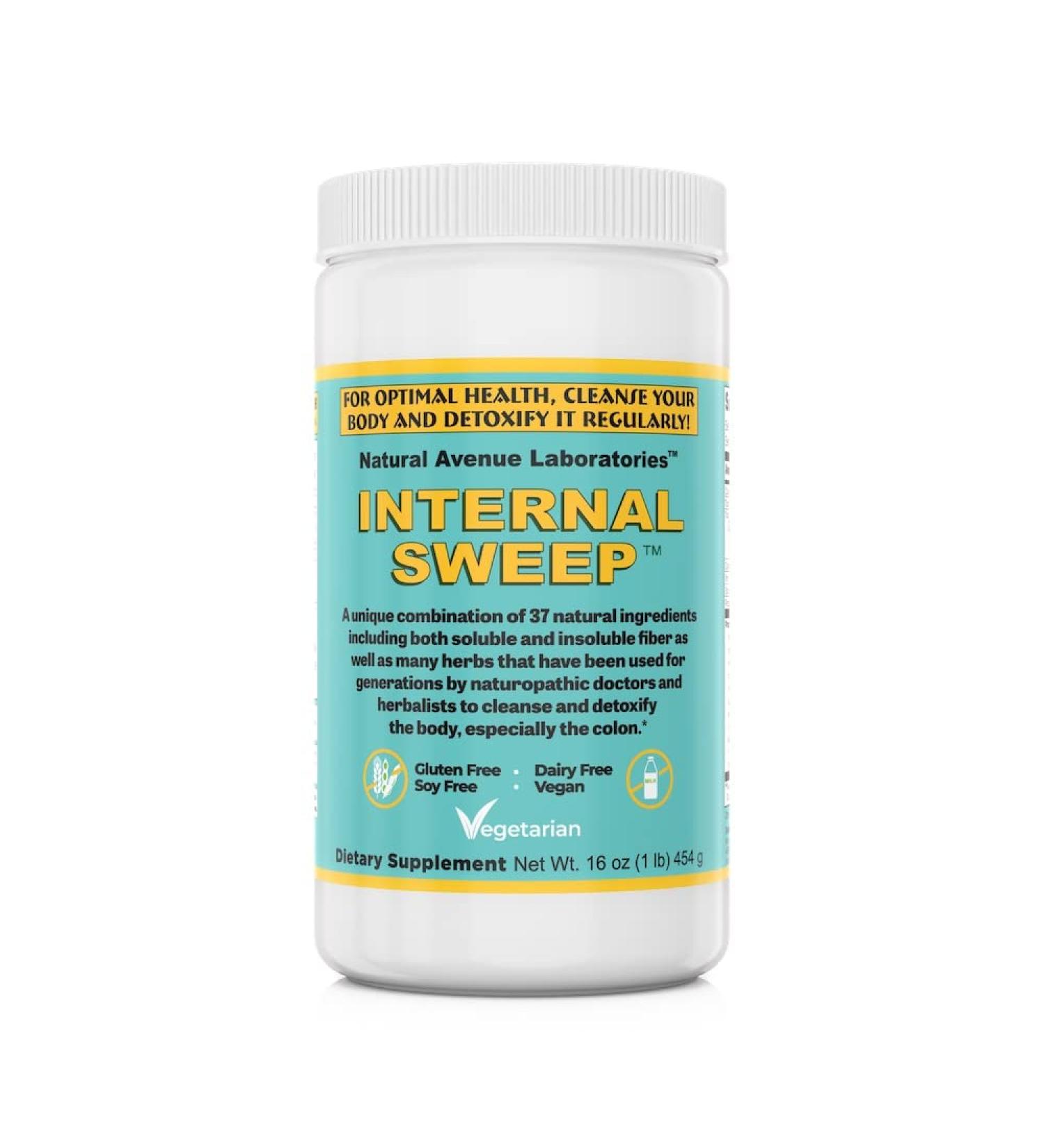 Colon Cleanse & Detox Fiber Powder - 454g, Potent Blend of 37 Herbs for Internal Sweep by Master Herbalists - Buy Online on GoSupps.com
