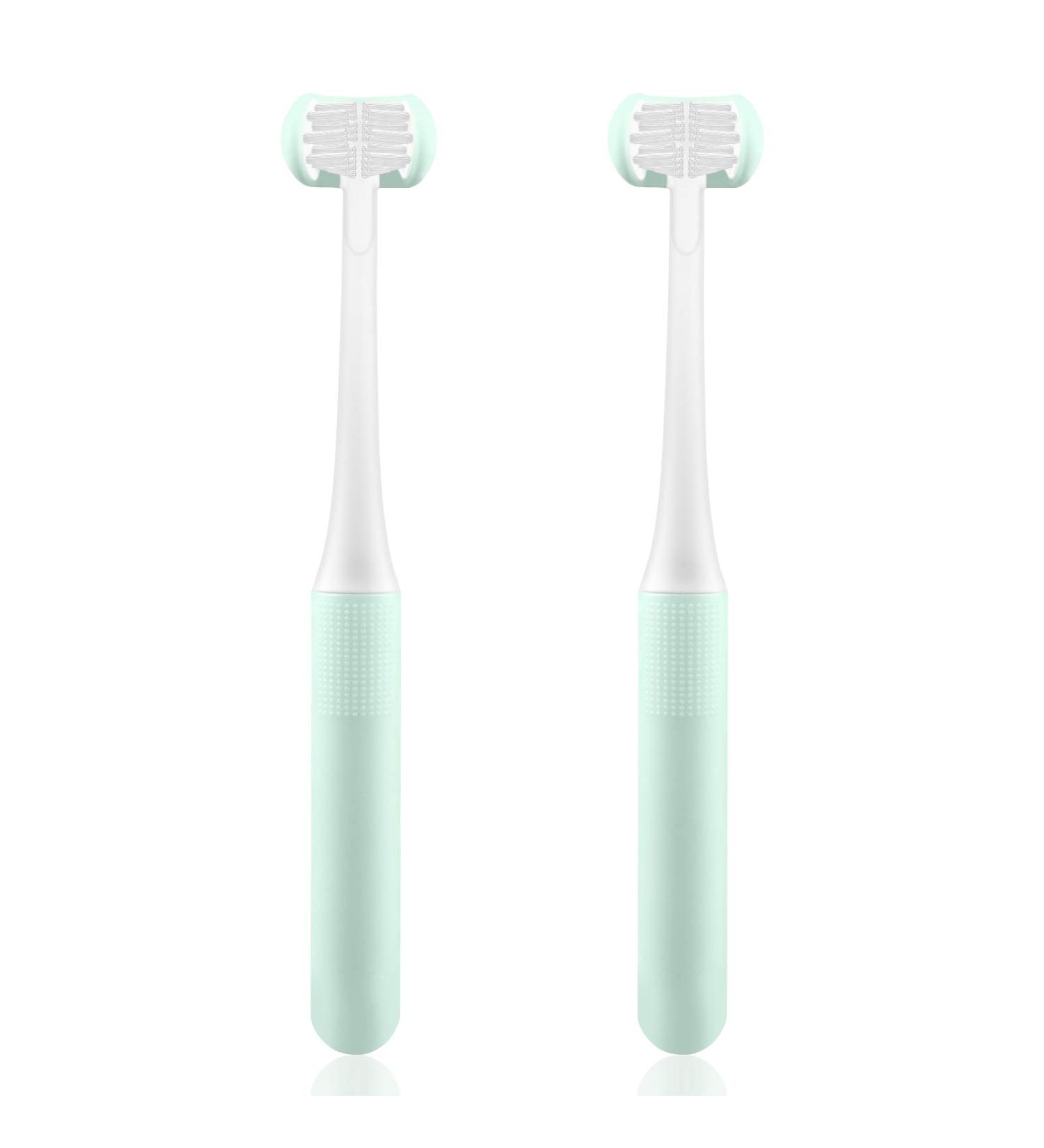 Cellena Kids 3-Sided Toothbrushes (Blue-2pcs) | Gentle Manual Toothbrush for Children - Buy Online on GoSupps.com