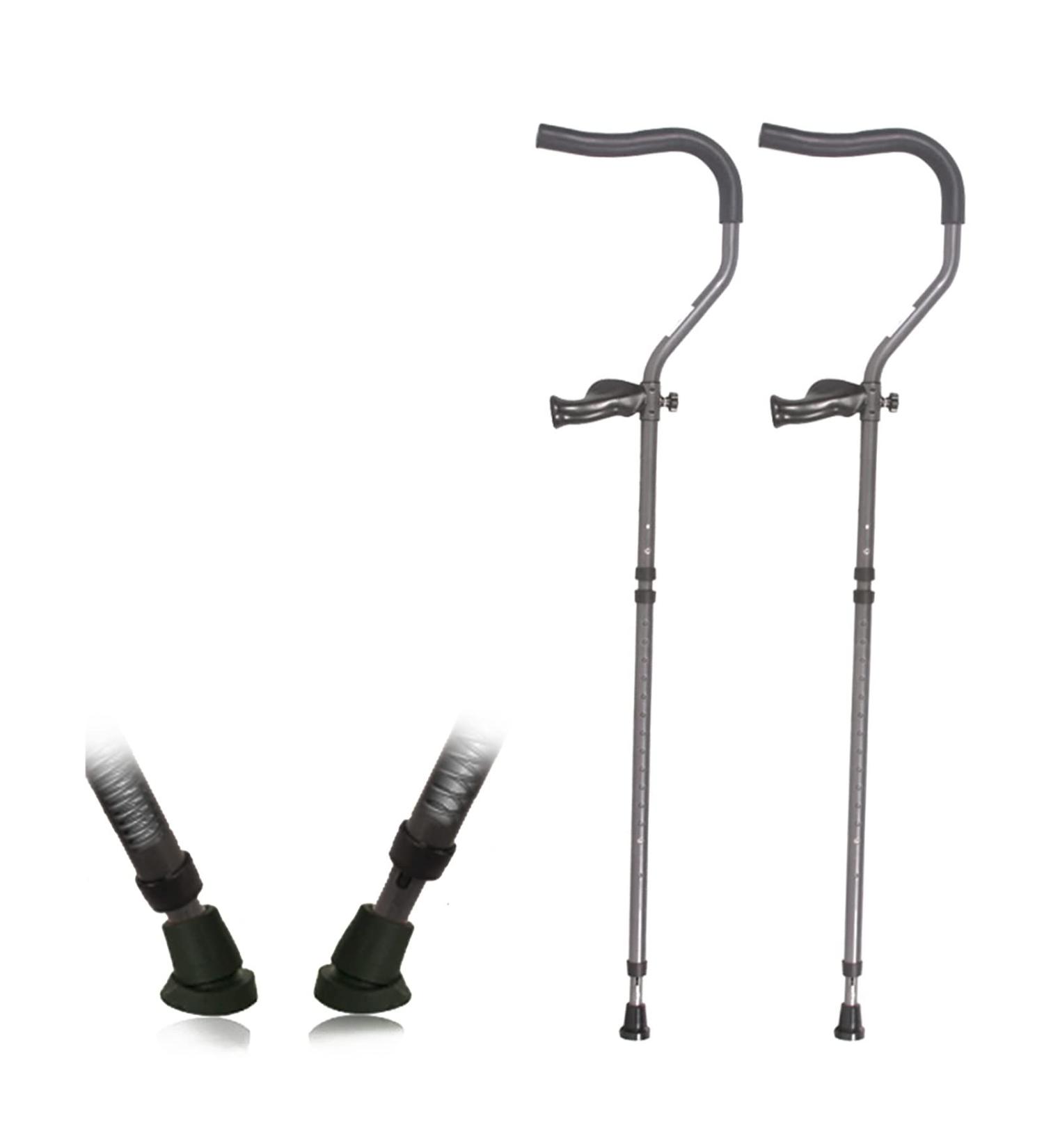 Underarm Crutches Adult Crutches for Men and Women Foldable Walking Crutches with Double Shock Absorber for The Elderly and The Disabled Lucky Star - Buy Online on GoSupps.com