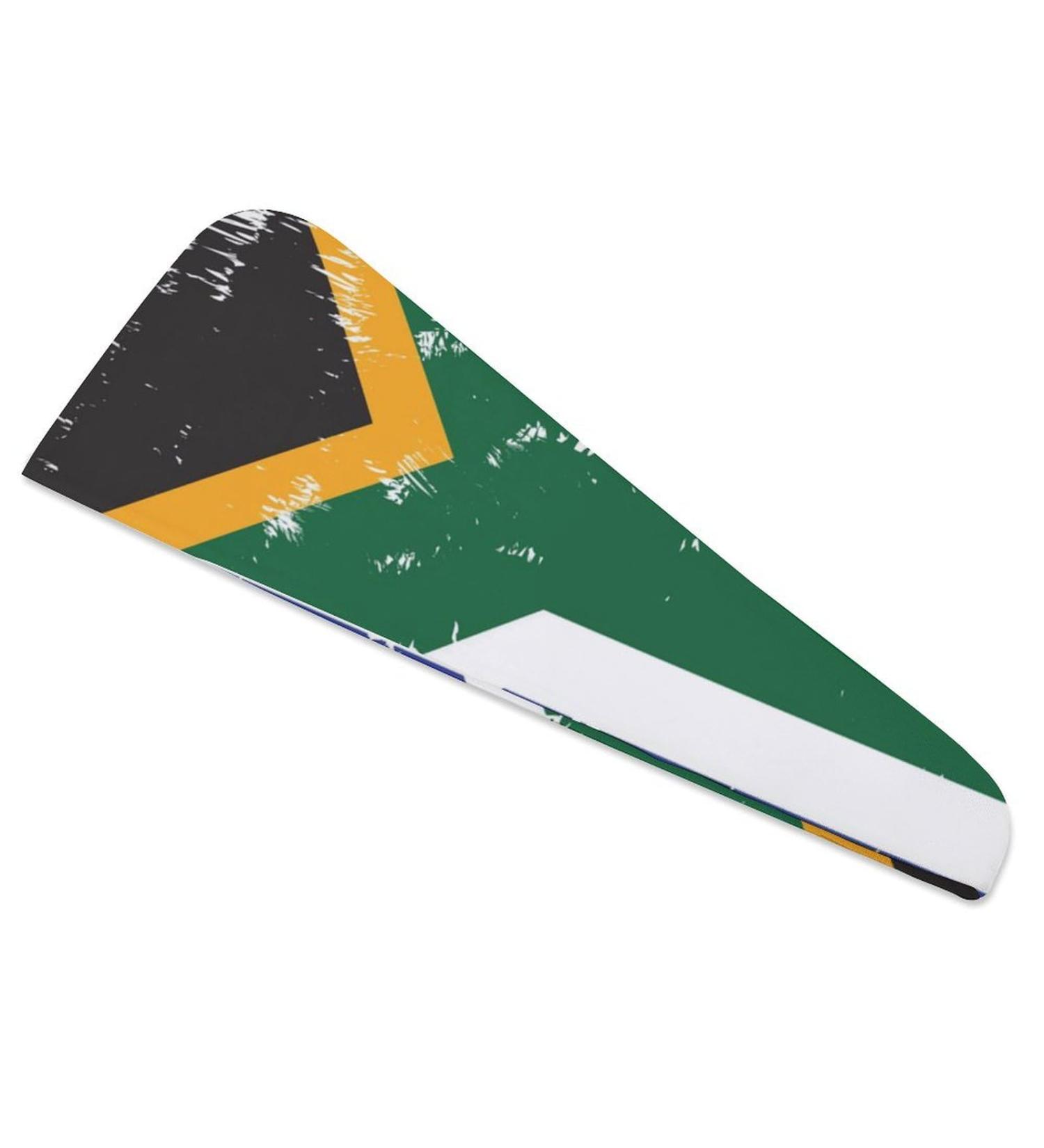 South African Flag Microfiber Hair Towel Wrap for Women | Super Absorbent 10x26 Inch Turban with Button - Buy Online on GoSupps.com