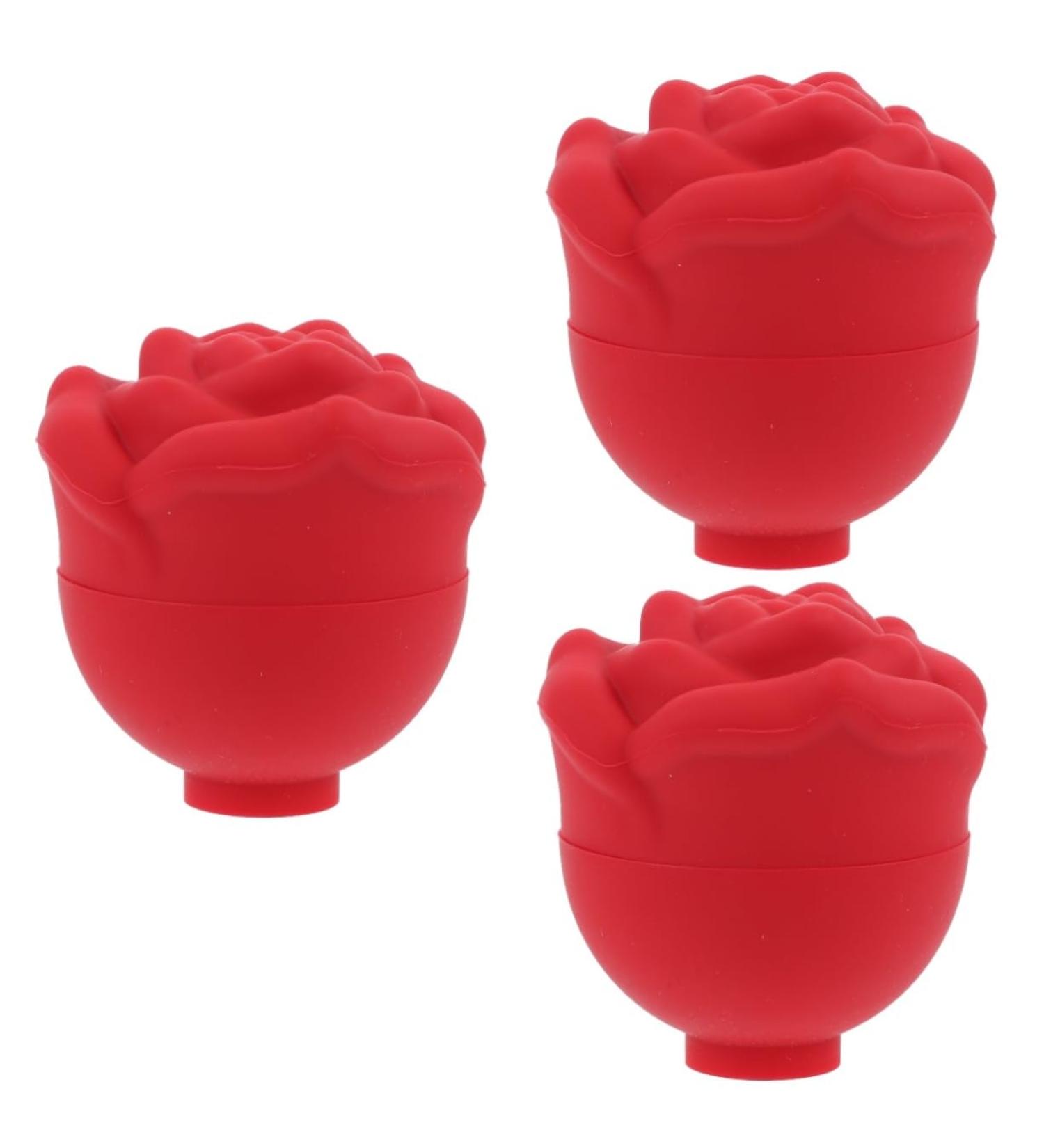 FRCOLOR 3pcs Rose Face Ice Tray - Silicone Ice Molds for Cooling Rollers & Facial Massager | Food Grade & Perfect for Cocktails - Buy Online on GoSupps.com