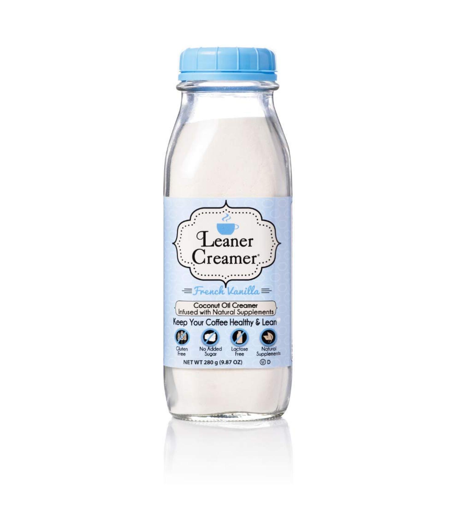 Leaner Creamer French Vanilla 9.87oz - Coconut Oil Non-Dairy Powder for Coffee, Smoothies & More | Ideal Flavoring for All Diets - Buy Online on GoSupps.com
