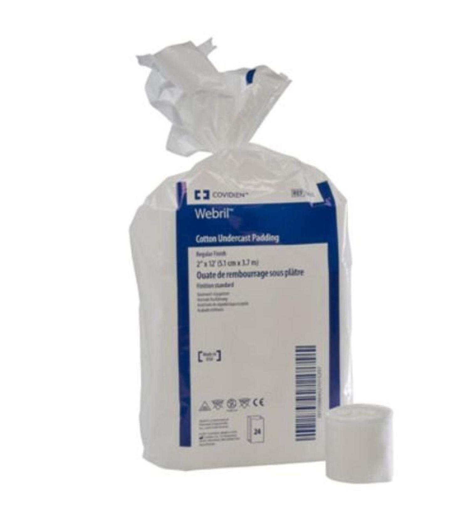 Covidien 3489 Webril Cotton Undercast Padding Regular Finish 6" x 12' Size (Pack of 6)