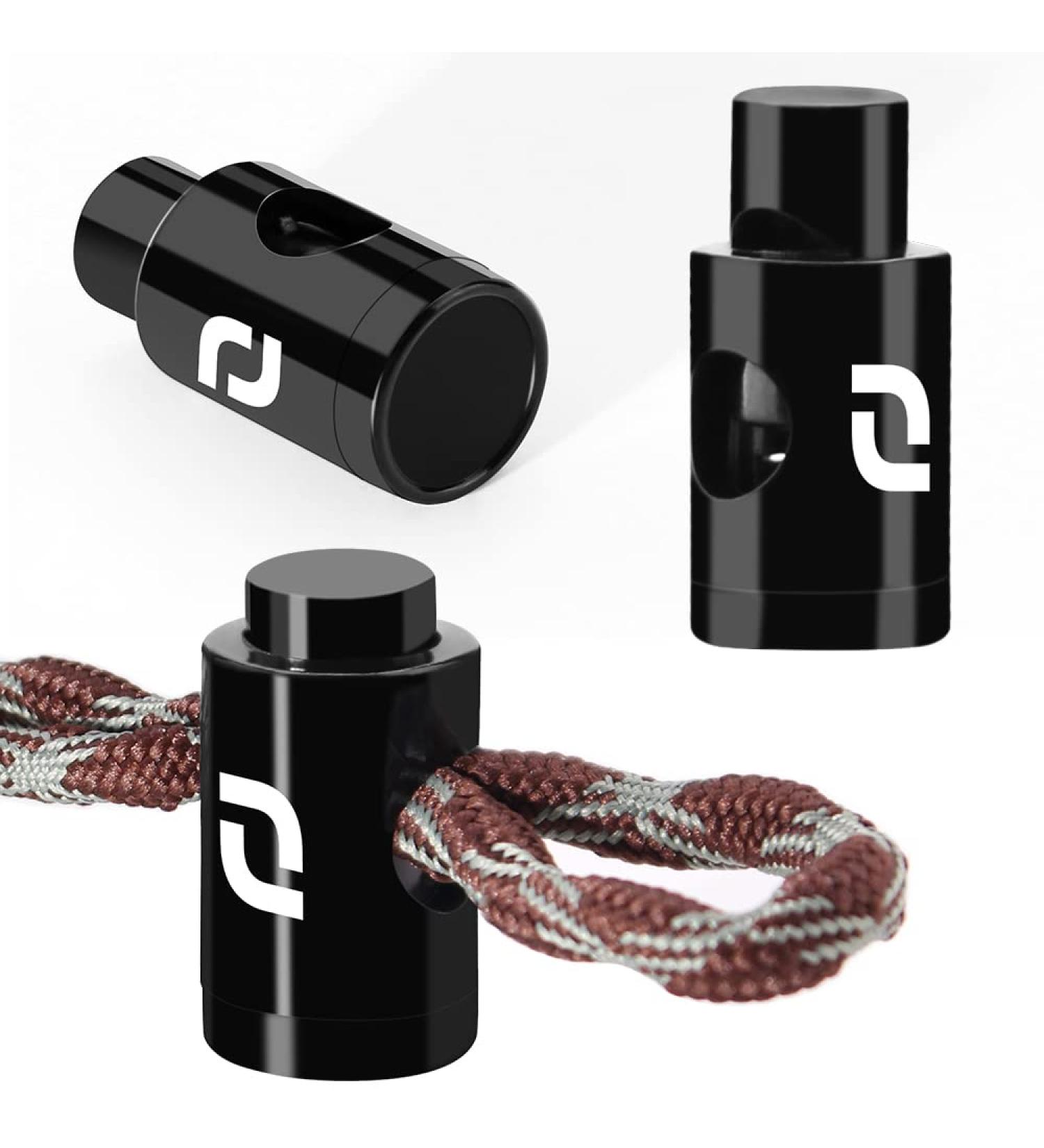Single Hole Heavy Duty Cord Lock Stopper for No Tie Shoelaces - Black - Buy Online on GoSupps.com