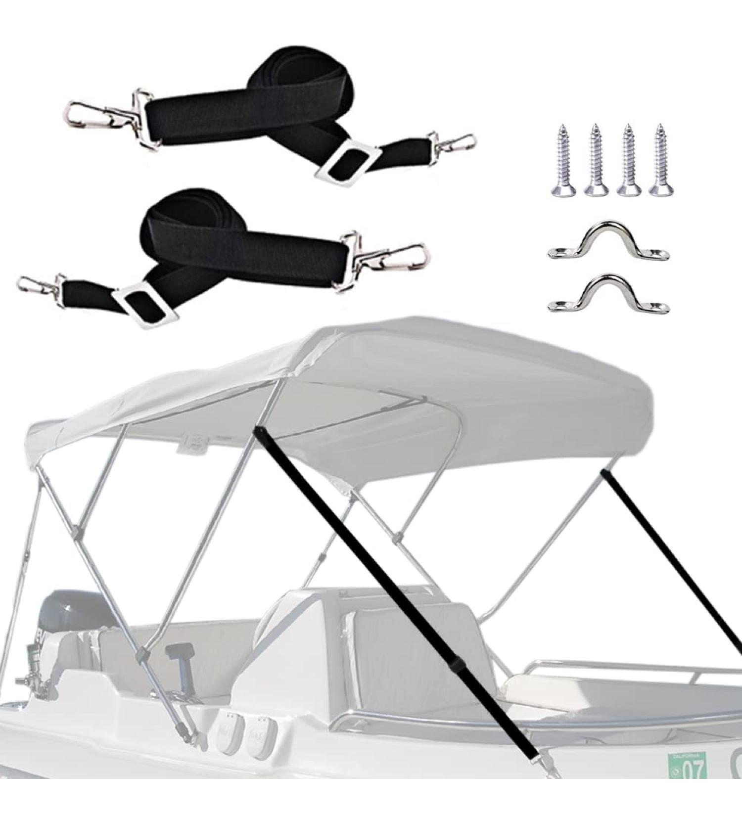 2 PCS Adjustable Heavy Duty Bimini Top Straps Marine Grade Stainless Steel Boat Awning Hardware - Black - Buy Online on GoSupps.com