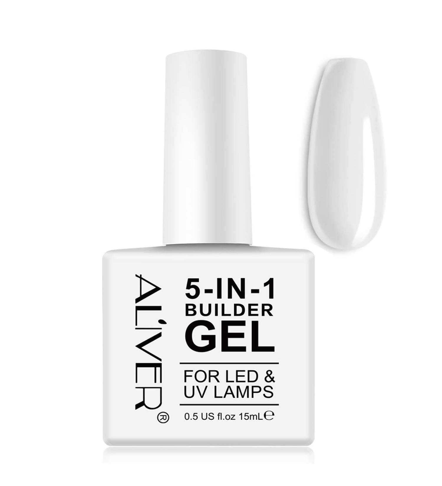 5 in 1 Nail Builder Gel Builder Gel and Base Gel Strengthener Gel White Builder Gel Color in a Bottle 15ml Hard Gel Builder Extension Nail Without Builder Gel Nail Forms - Buy Online on GoSupps.com
