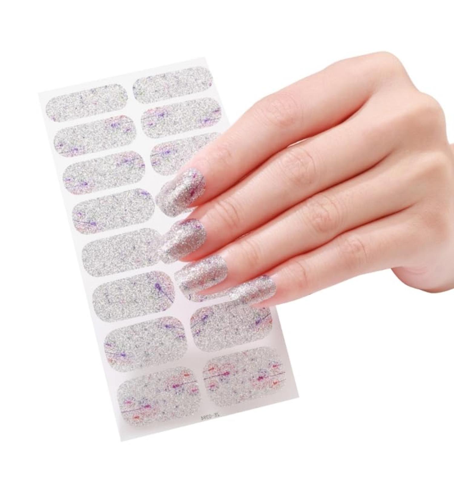 Frotox Semi Cured Gel Nails Art Sliders - UV LED Lamp Nail Decals & Appliques | Fashion Nail Stickers - Style ZE0394 - Buy Online on GoSupps.com