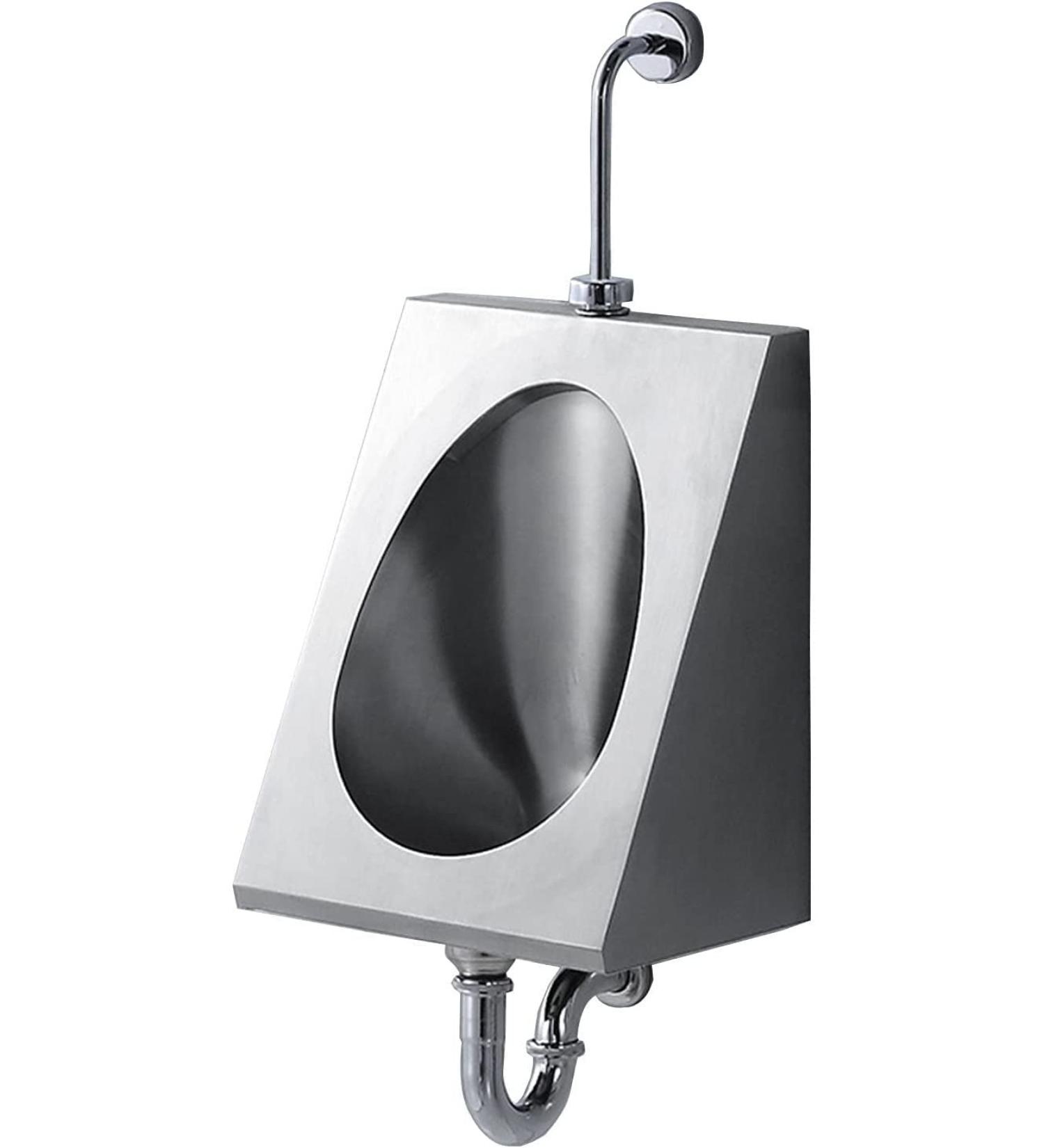 Household Products Induction Urinal 304 Stainless Steel Wall-Mounted Men's Urinal Bathroom Accessories Urinal with Siphon Automatic Flush Valve Suitable for Toilets Shopp (Wall Drainage) - Buy Online on GoSupps.com