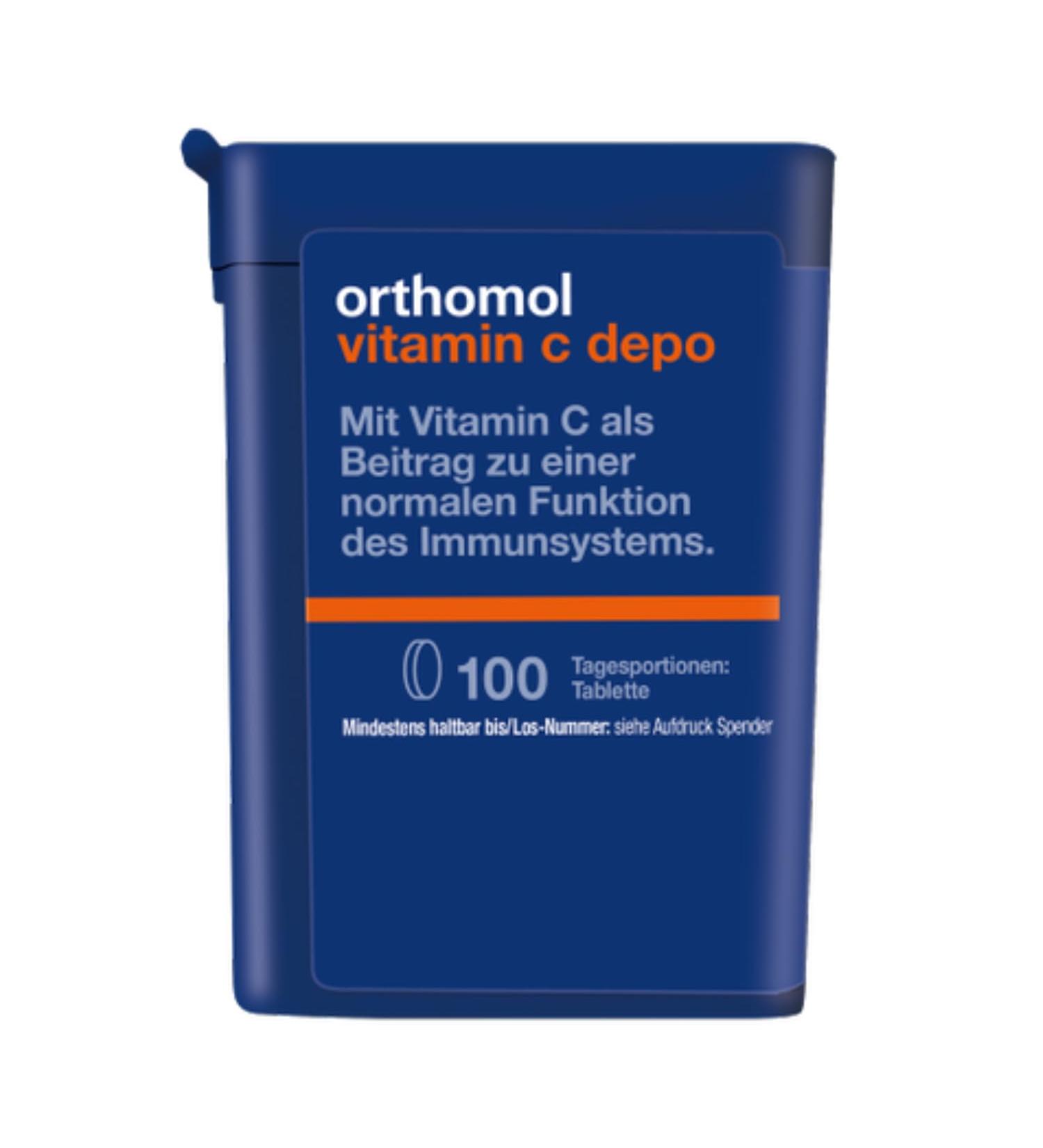 Orthomol Vitamin C Depo - Immune Support Dietary Supplements | 100 Tablets for Daily Health - Buy Online on GoSupps.com
