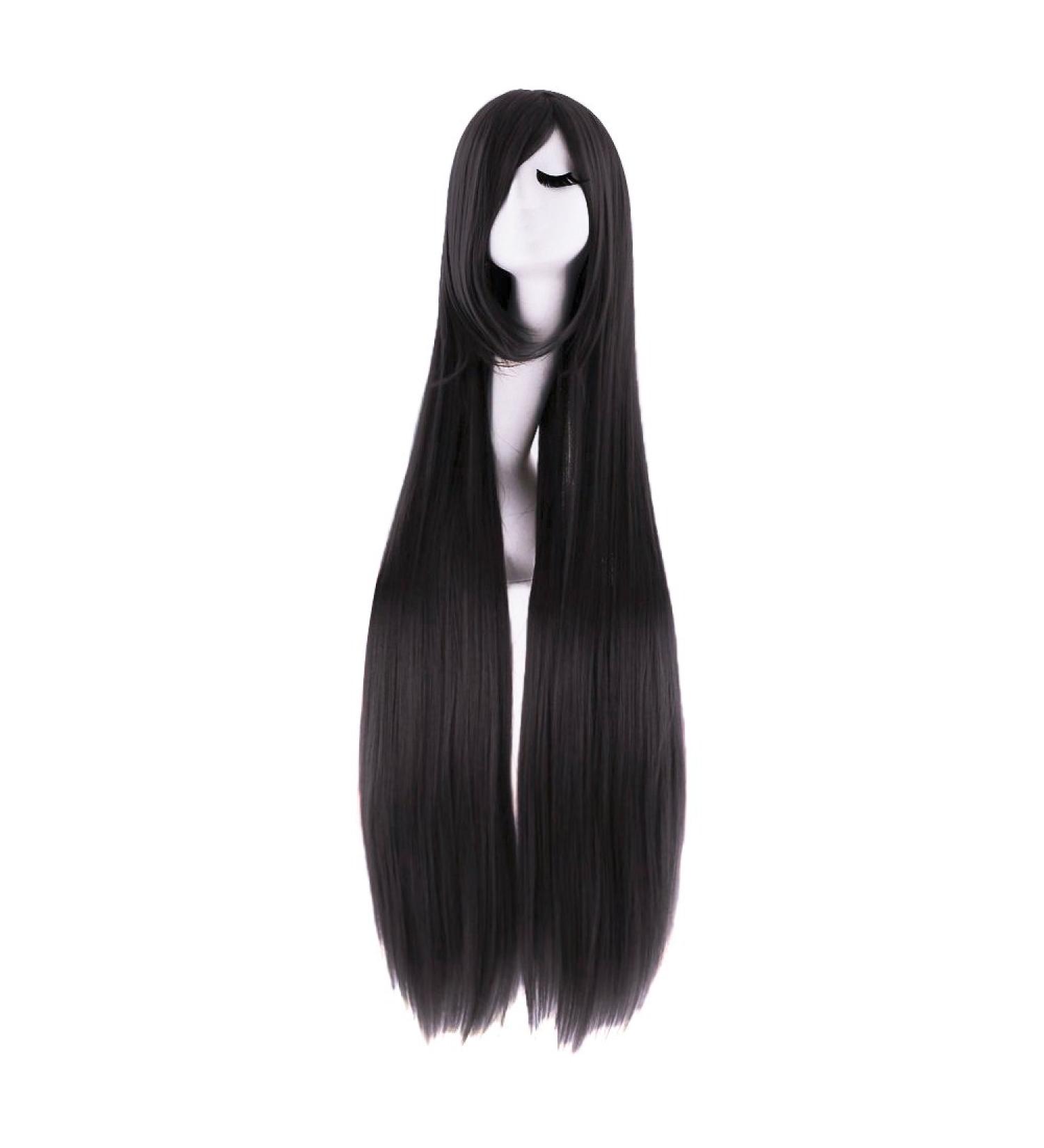 MapofBeauty 40 Black Anime Costume Long Straight Cosplay Wig - Perfect for Parties and Events - Buy Online on GoSupps.com