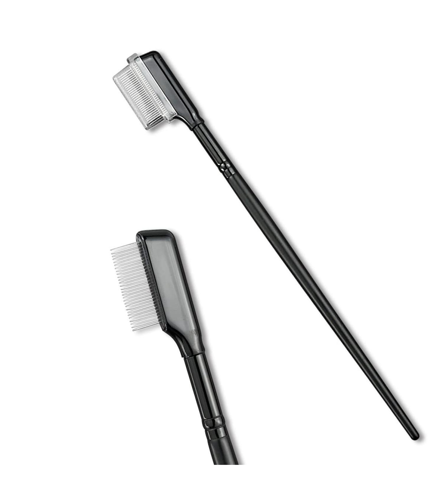 Jagowa Eyelash Comb Set - Fine-toothed Steel Needle for Lash Separation - 2 Pc Black Beauty Tool for Women and Girls - Buy Online on GoSupps.com