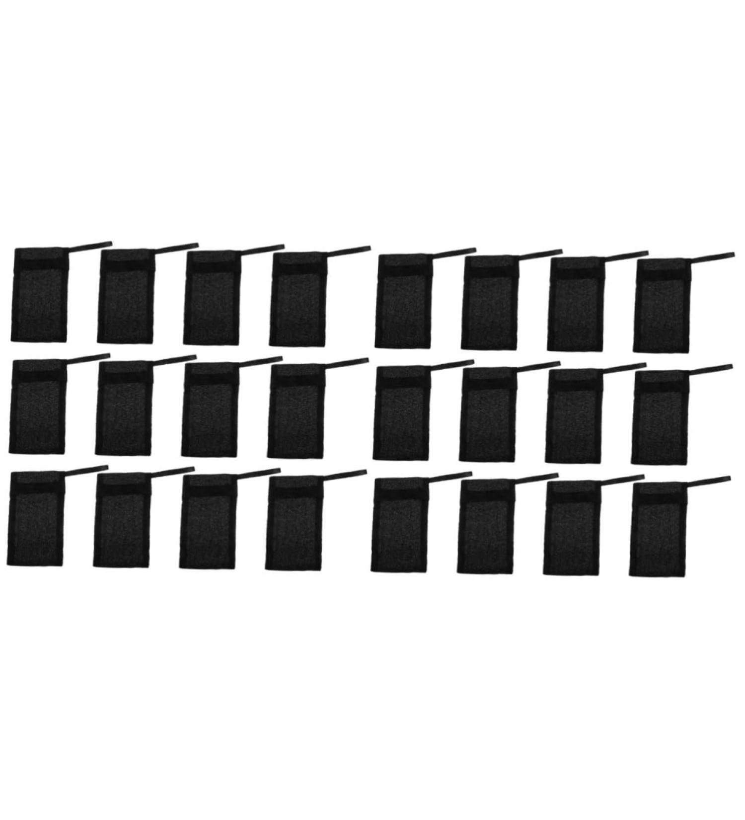 Healeved 20 Pcs Soap Foaming Shower Foaming Scrub Exfoliating Net Nylon Fiber Black - Buy Online on GoSupps.com