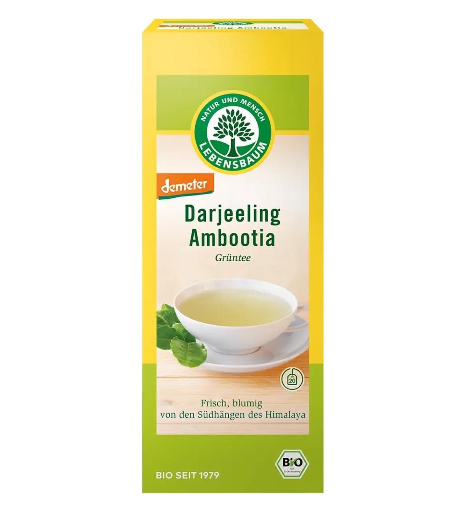 Lebensbaum Tree of Life - Darjeeling PGI Indian Green Tea in a bag (30g) - Organic