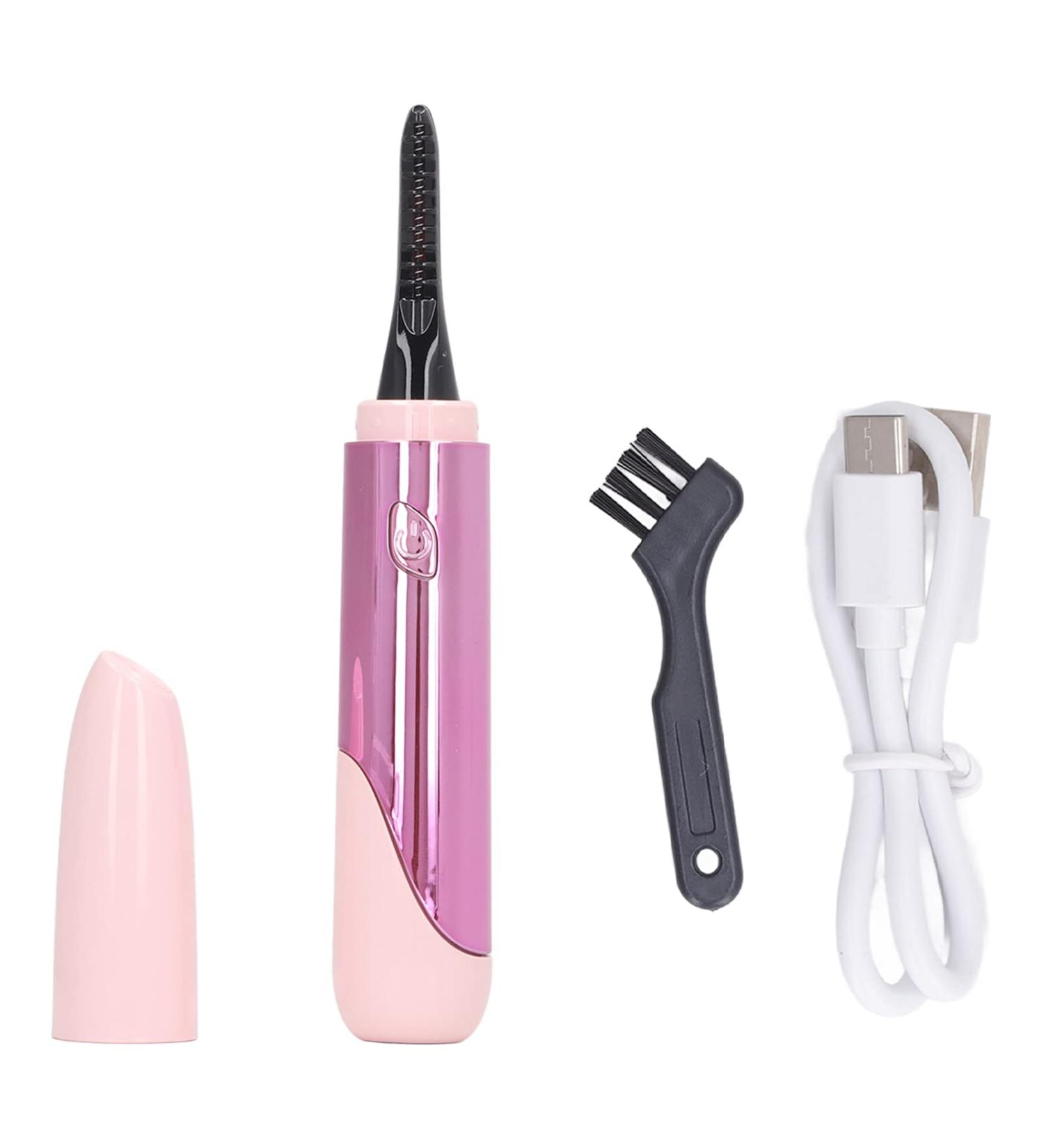 Qukaim Heated Lash Curler Heated Eyelash Curler Mini 4-Temperature Rechargeable Lash Curler for Beauty Salon Pink - Buy Online on GoSupps.com