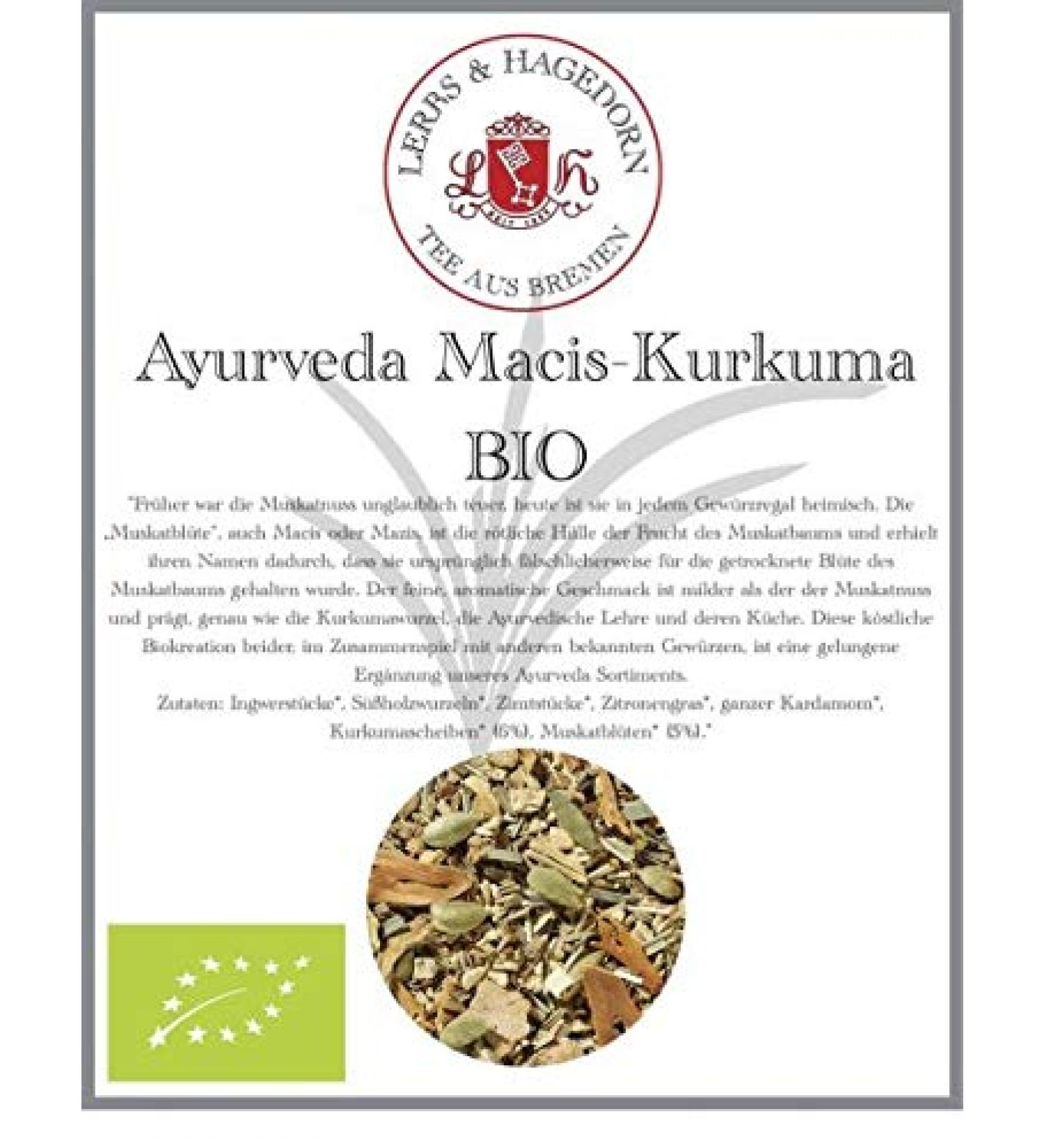  Lerbs & Hagedorn Ayurveda Macis-Turmeric Organic Infusion 1 kg - Buy Online on GoSupps.com