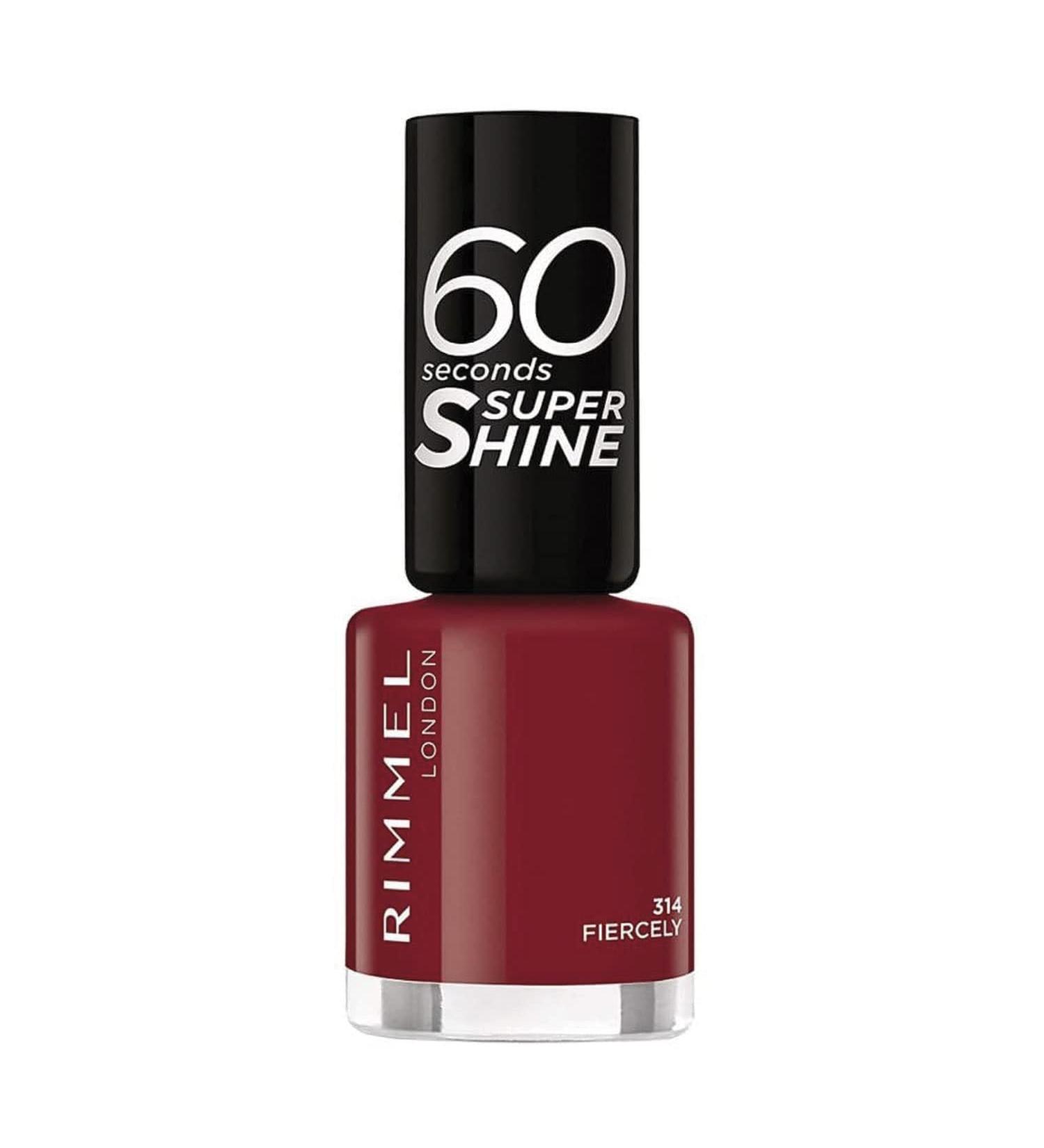 Rimmel London 60 Seconds Super Shine Nail Polish - 314 FIERCELY FIERCELY 1 count (Pack of 1)