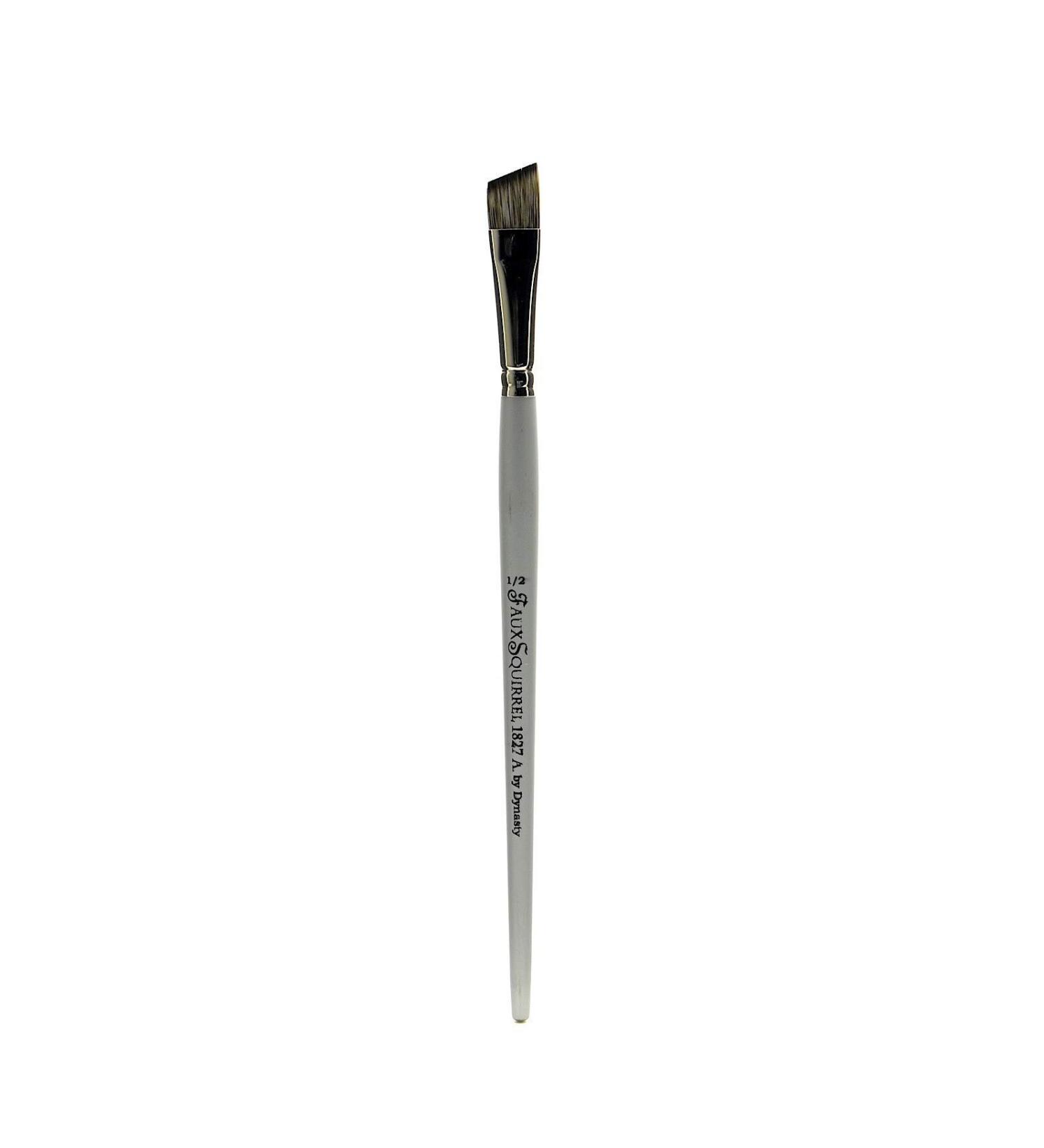 Dynasty Faux Squirrel Brushes 1/2 inch Angle Brush - Premium Quality for Detailed Painting - Buy Online on GoSupps.com