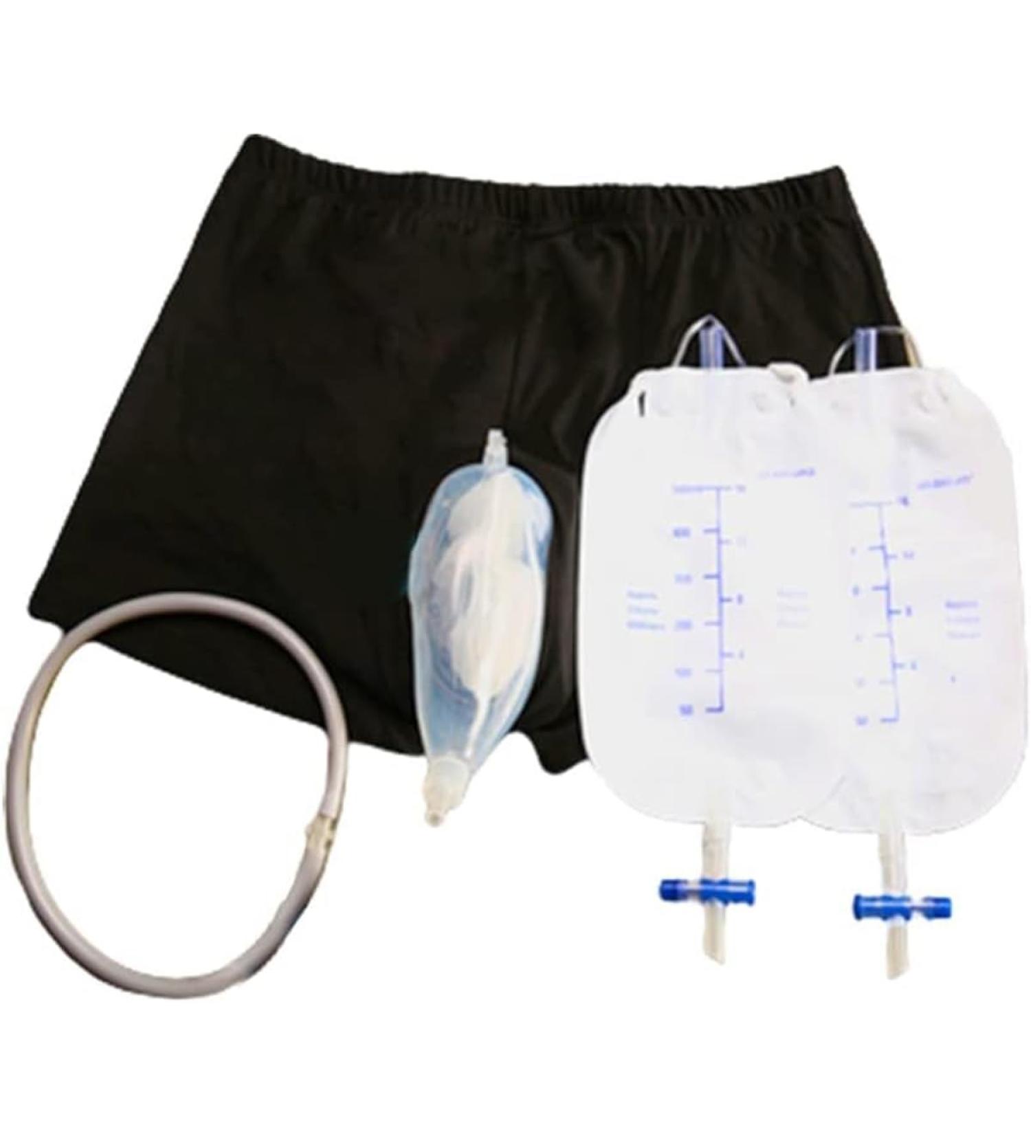 Urine Bag Incontinence Pants Portable Leak Proof Urine Funnel Urine Bag Holder Collection Bag Wearable Leak Proof Urinal System Spill Proof Collector Reusable Male Urine Bag (Size : Medium (69-92cm) - Buy Online on GoSupps.com