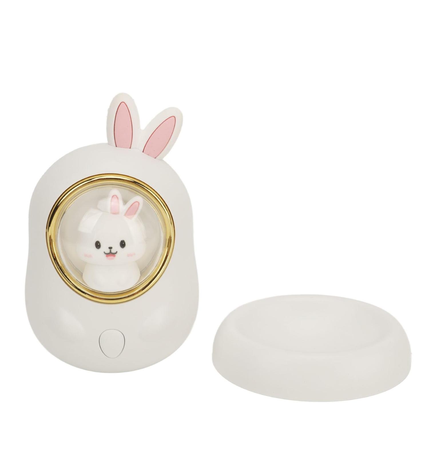 Hand Warmer Lightweight Cute Rabbit Design Night Light Function USB Rechargeable 2 Levels Heating Pocket Hand Warmer with Lanyard for Office (White) - Buy Online on GoSupps.com