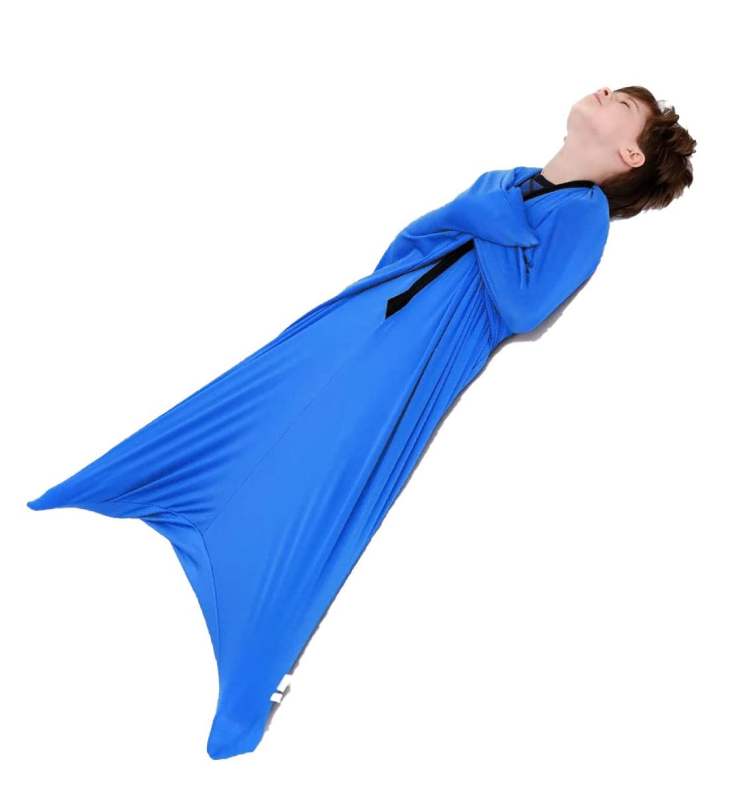 ZYUBOESO Sensory Body Sock for Kids - Breathable Full Body Wrap to Relieve Stress - L/Large Blue - Buy Online on GoSupps.com