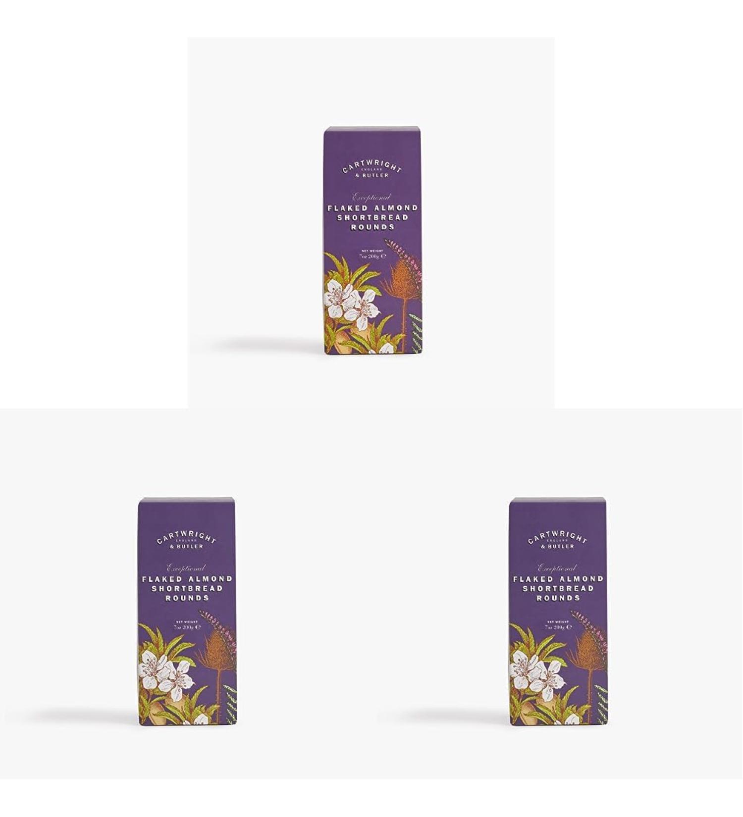 Cartwright & Butler Flaked Almond Shortbread Rounds Carton 200g (Pack of 3) - Buy Online on GoSupps.com