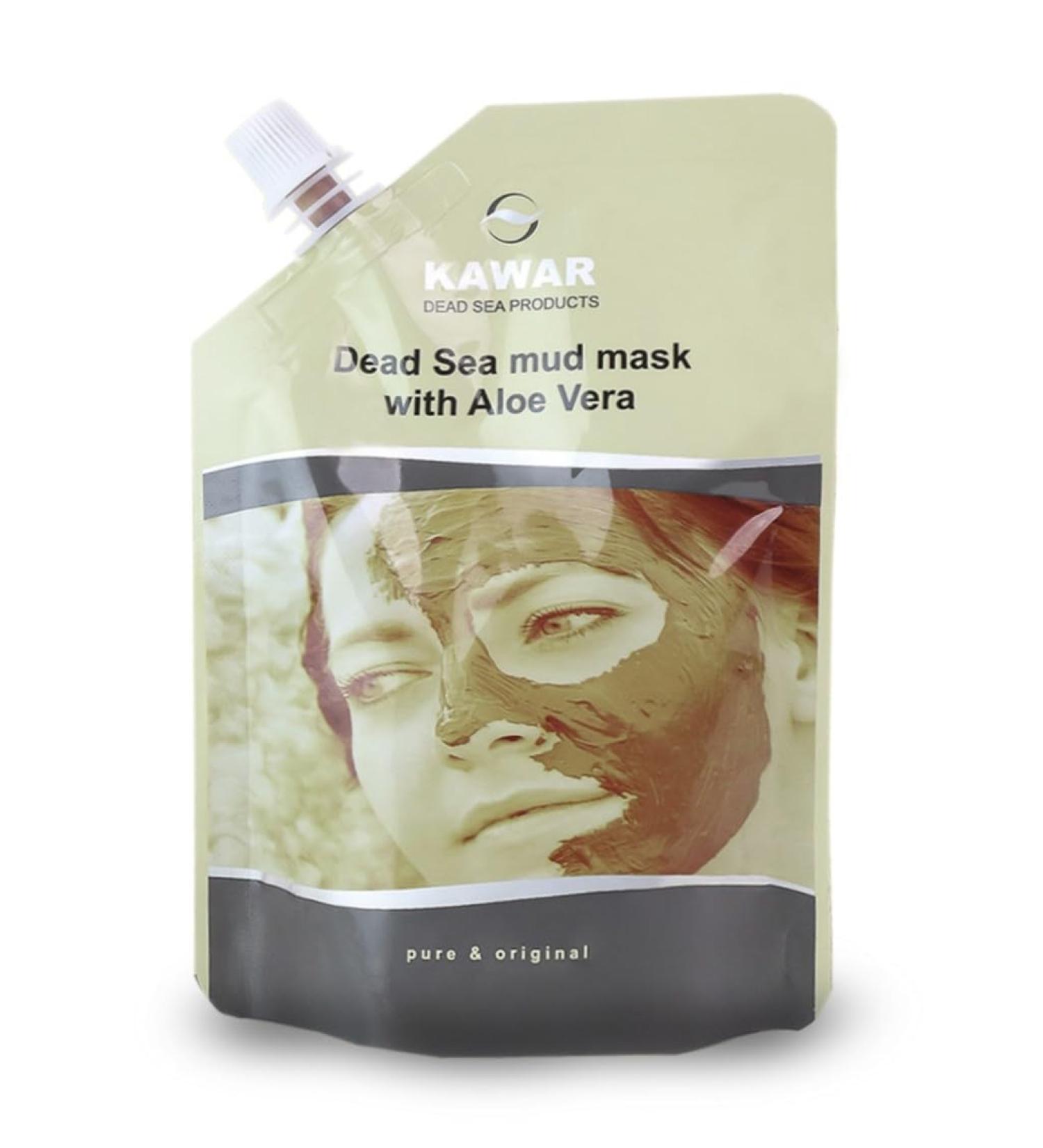 KAWAR Dead Sea Mud Mask with Aloe Vera - Spa Quality Facial & Body Treatment | Natural Vegan Skincare for Acne Blackheads & Oily Skin - 8.8 oz - Buy Online on GoSupps.com