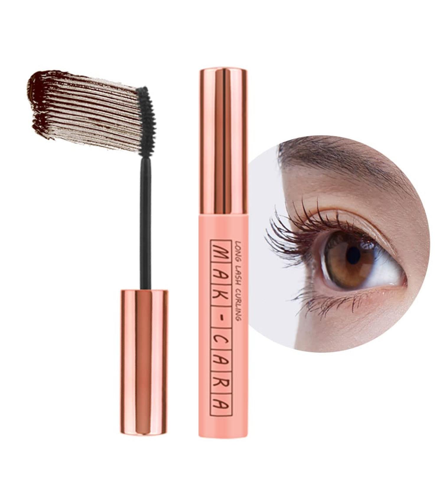 Coringco Waterproof Korean Mascara - Long Lasting Curling Volume in Dark Brown - Buy Online on GoSupps.com
