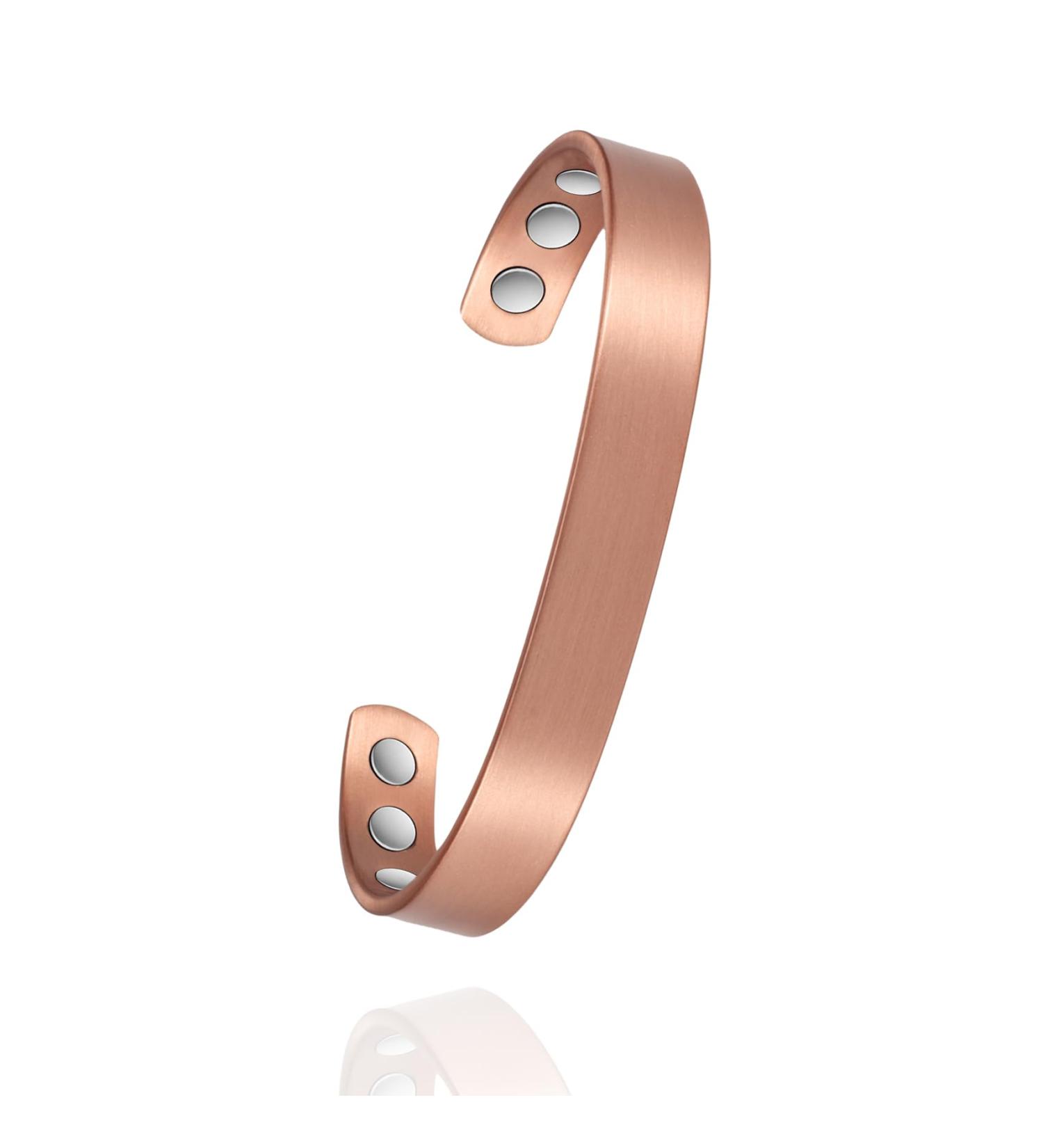 Shop 99% Pure Copper Magnetic Bracelet for Women | Arthritis Relief Adjustable Fashion Jewelry - Buy Online on GoSupps.com