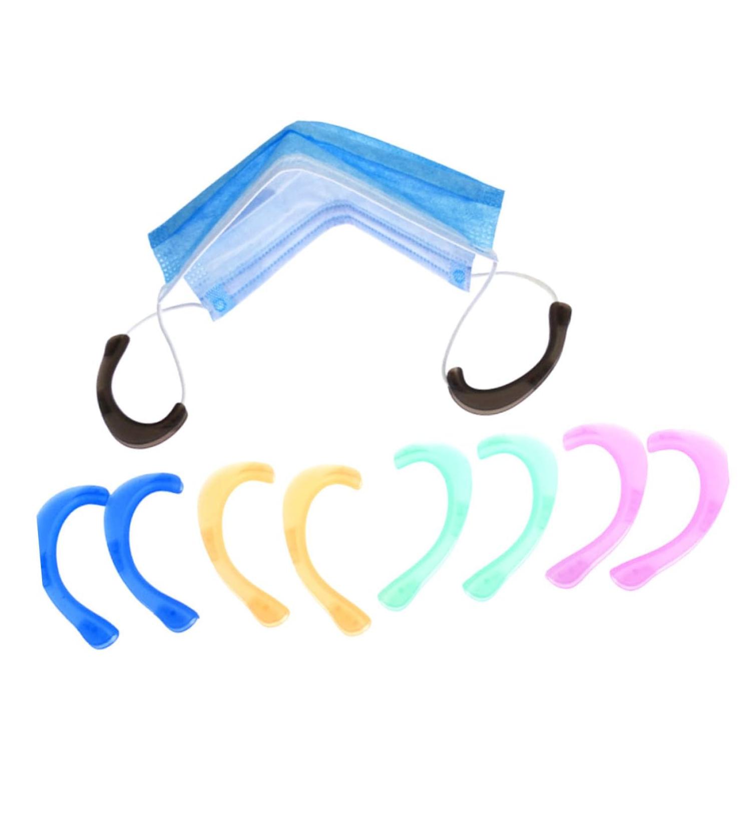 Frcolor 4 Pair Masking Tape Ear Protection Hooks - Silicone Facial Mask Accessories for Safety & Comfort - Buy Online on GoSupps.com