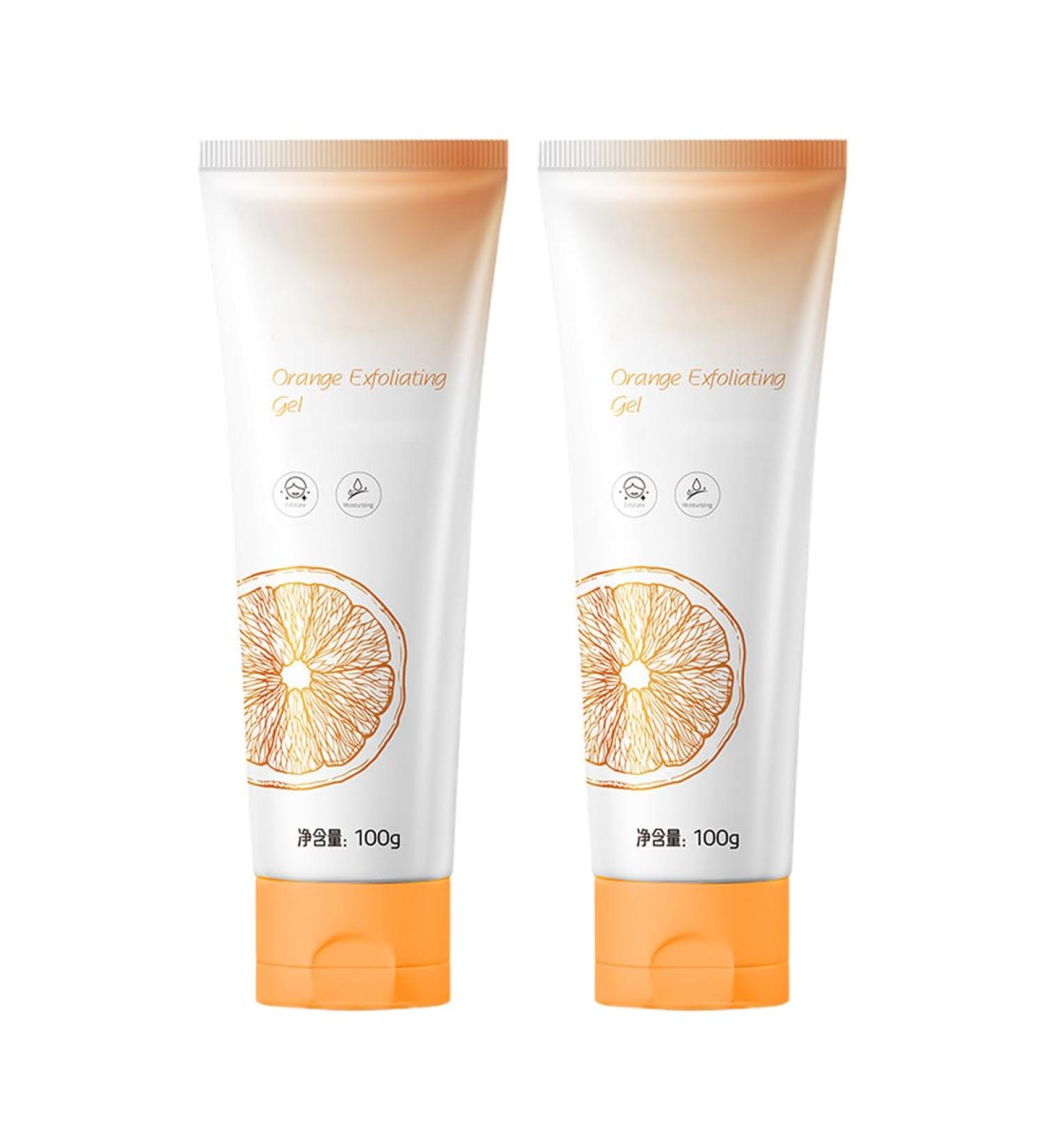 2 Pi ces Gels Exfoliants Naturels gentle exfoliating orange exfoliant doux Nettoyage en Profondeur claircissant pour Tous Types de Peau - Buy Online on GoSupps.com