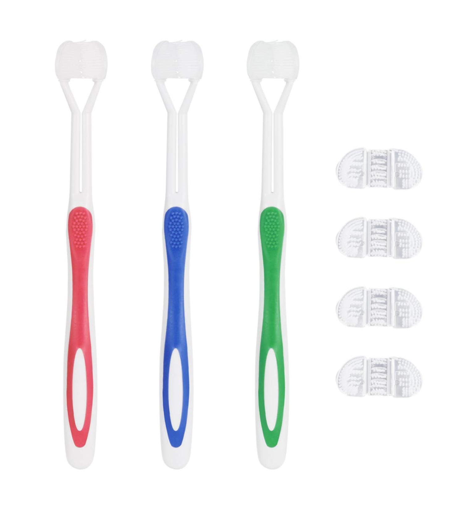 COHEALI 7pcs Manual 3-Sided Toothbrush Set | Ultra Fine Whitening Oral Care Tools for Teeth Cleaning - Buy Online on GoSupps.com