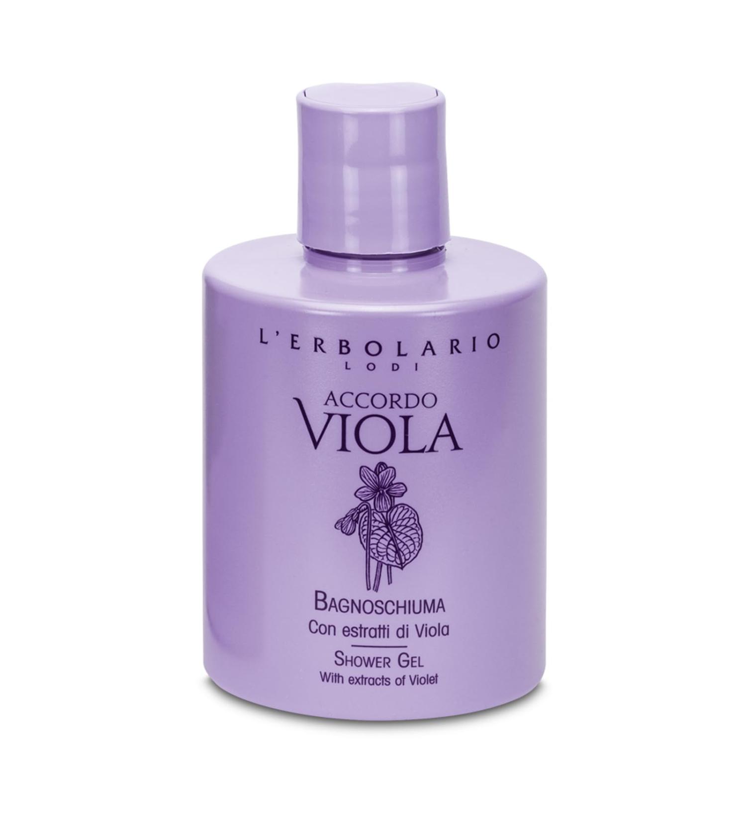 LErbolario Shower Gel Accordo Viola 10.1 oz - Moisturizing Floral Powdery Body Wash with Violet Extracts - Cruelty-Free International Shipping - Buy Online on GoSupps.com