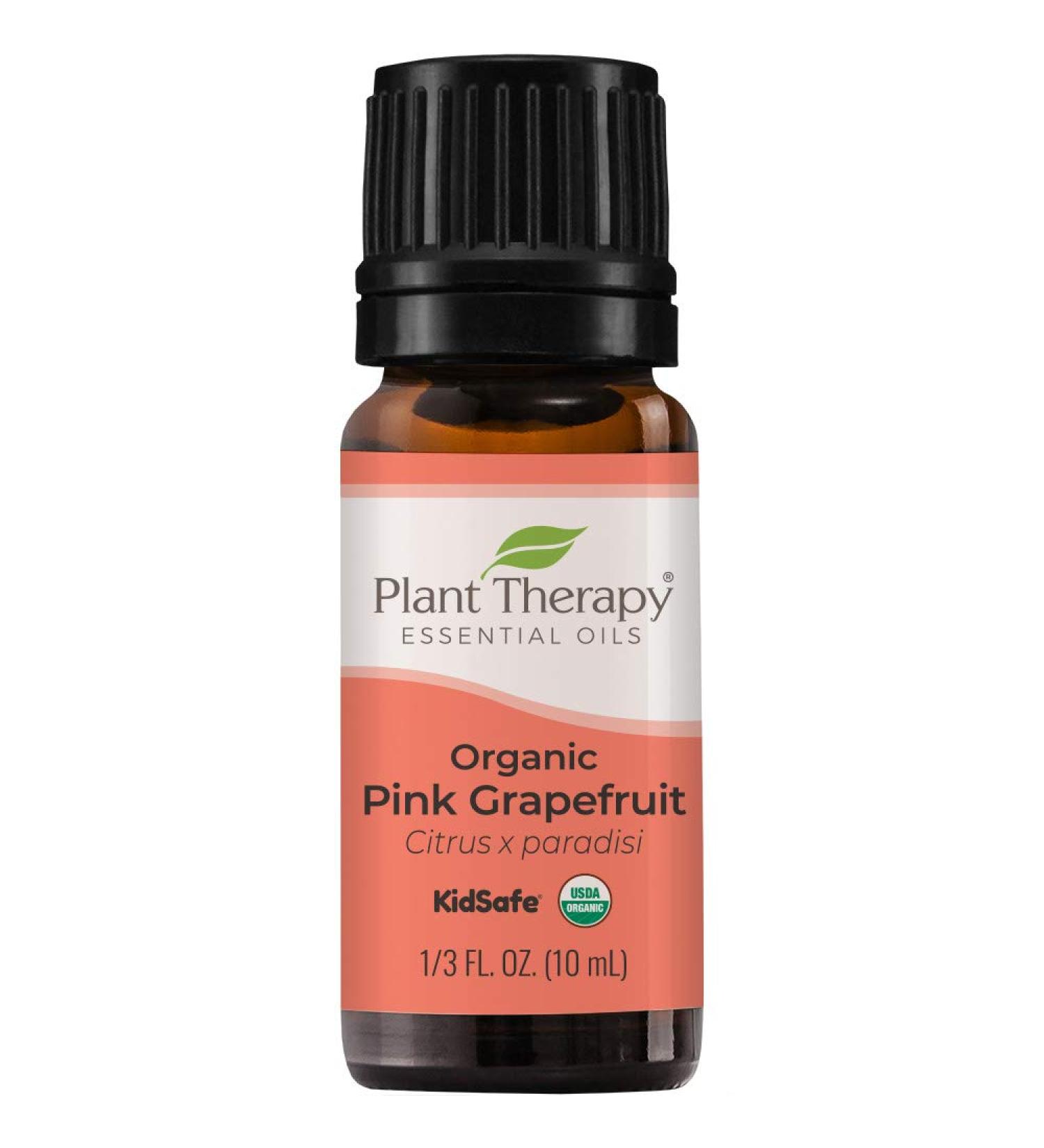 Plant Therapy Organic Pink Grapefruit Essential Oil 10 mL - 100% Pure, Undiluted, Therapeutic Grade - 0.34 Fl Oz - Buy Online on GoSupps.com