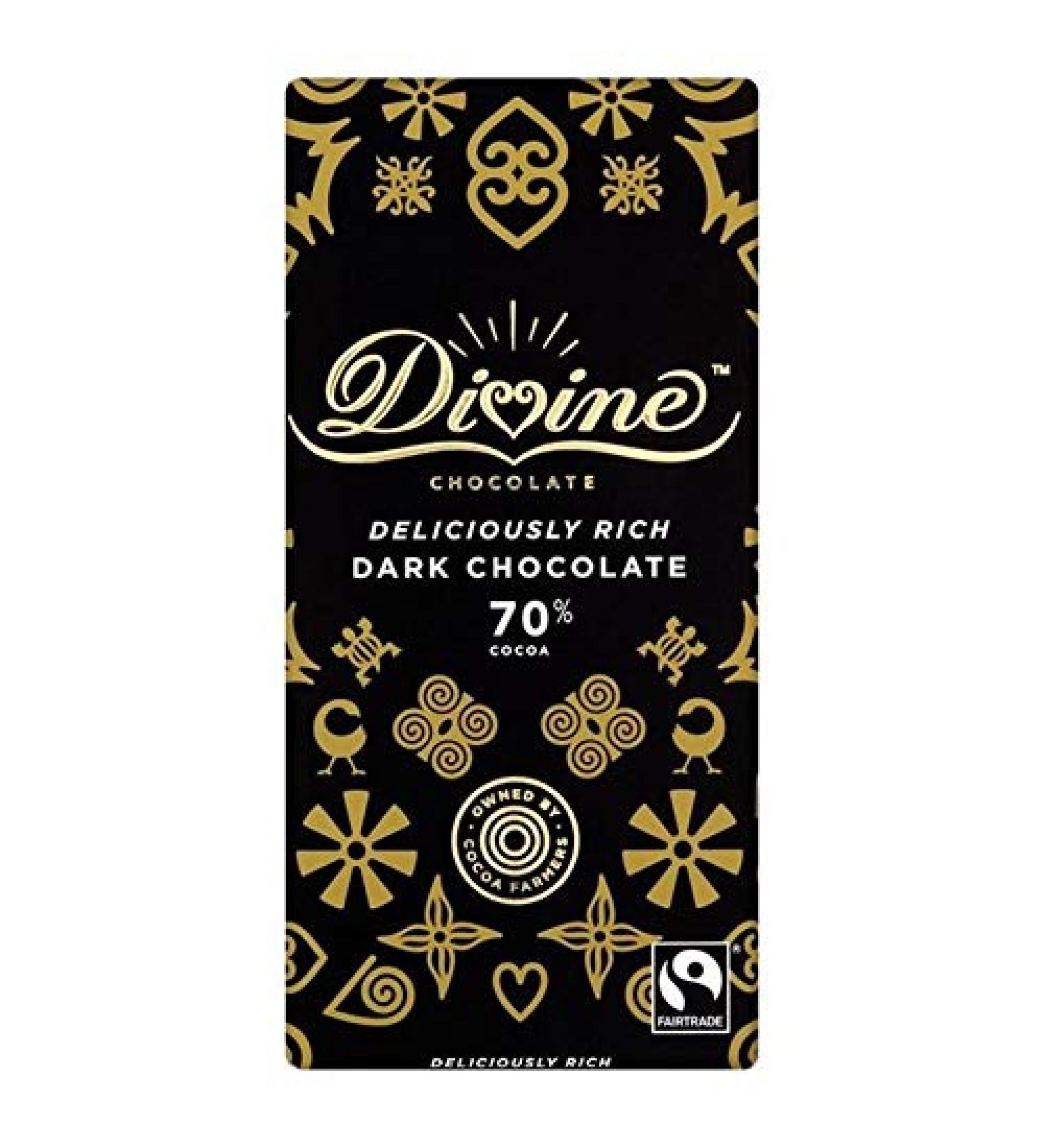 6X Divine 70% Dark Chocolate 90g