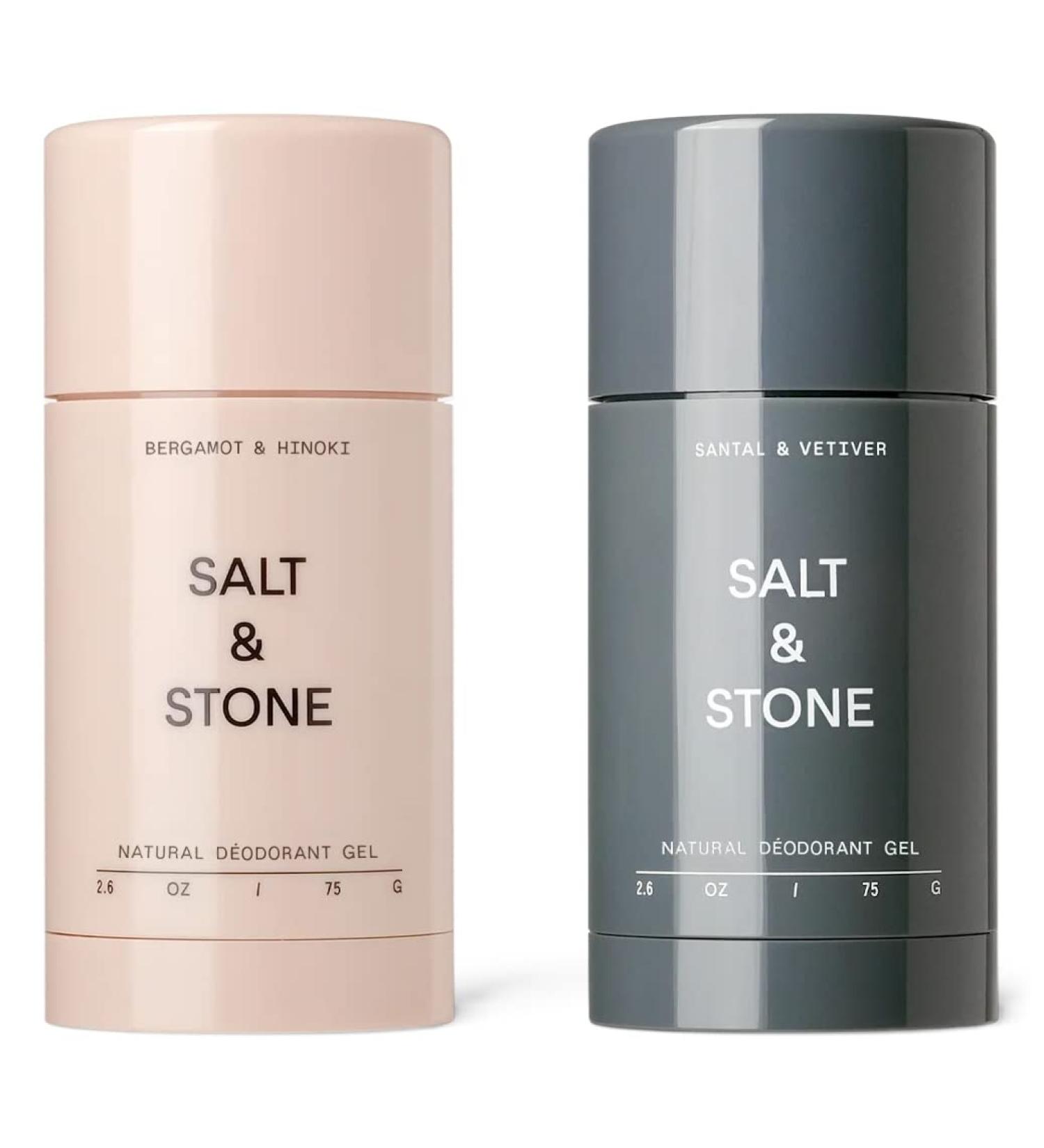 SALT & STONE Sensitive Skin Natural Deodorant Gel for Women & Men | Aluminum Free & Baking Soda Free For Sensitive Skin | Free From Parabens Sulfates & Phthalates (2.6 oz) Duo Bundle - Buy Online on GoSupps.com