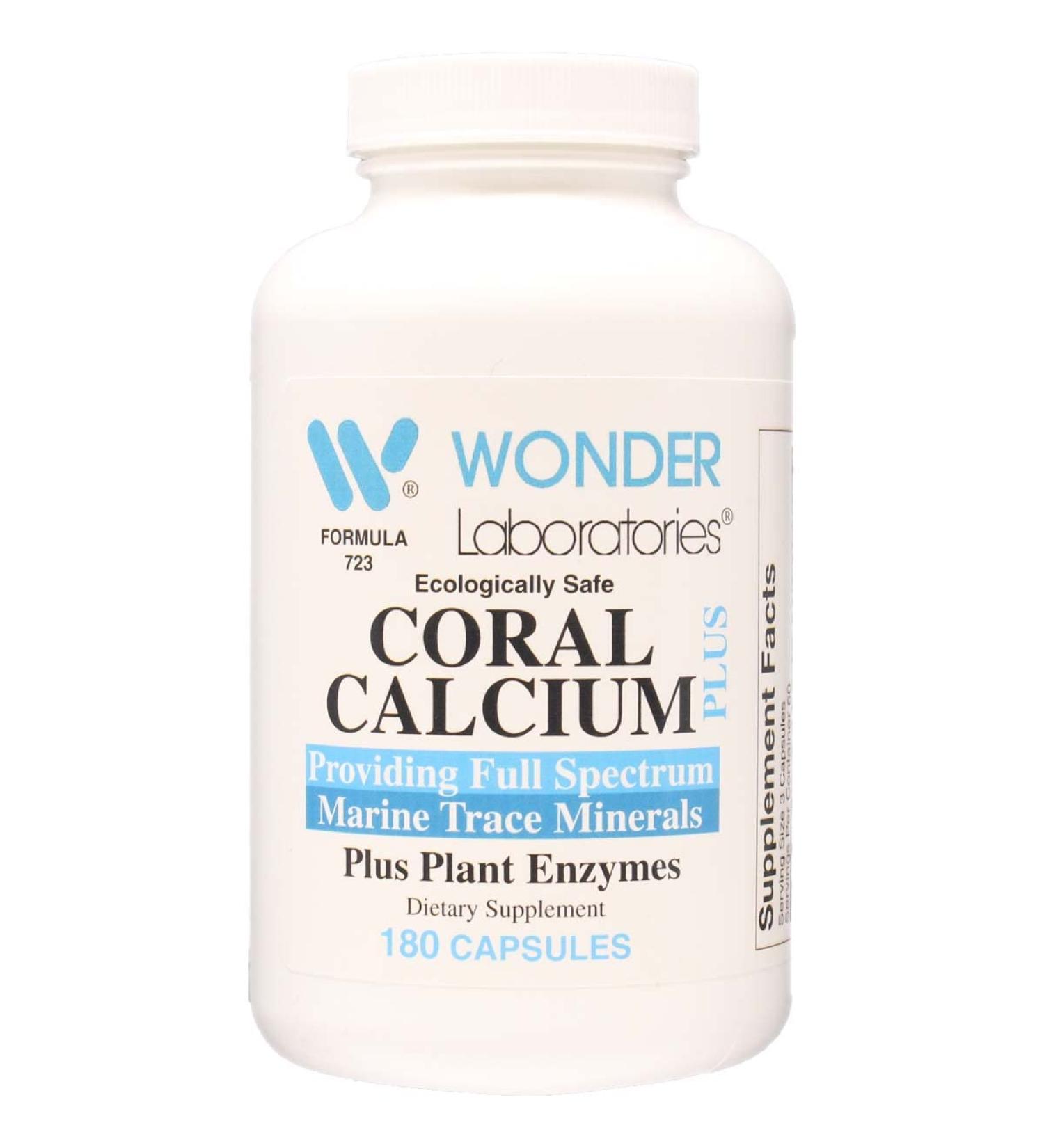 Wonder Labs Coral Calcium 2500mg - Full Spectrum Marine Trace Minerals - 180 Capsules - Buy Online on GoSupps.com