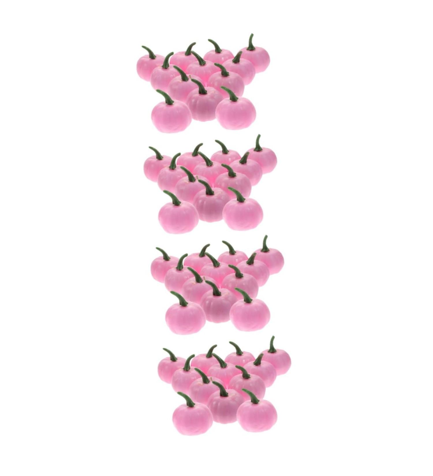 HOMSFOU 48 Pcs Artificial Pumpkin Mini Fake Pumpkins Pumpkin Model Simulation Pumpkin Decor Pink Fall Decor Decorative Pumpkins Lifelike Pumpkins Thanksgiving Foam Household Little Pumpkin - Buy Online on GoSupps.com